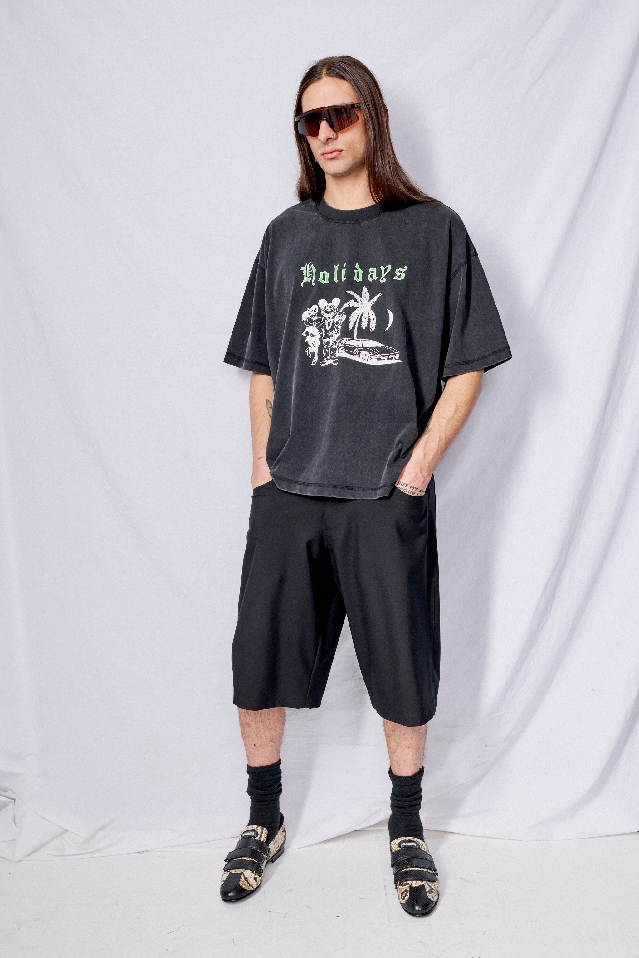 Black Suiting Painter Short