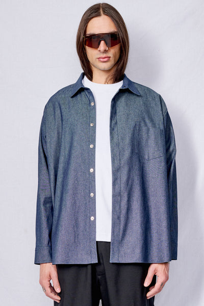 トップス UES indgo denim shirt en UES - 100% Cotton Denim Shirt – Withered Fig