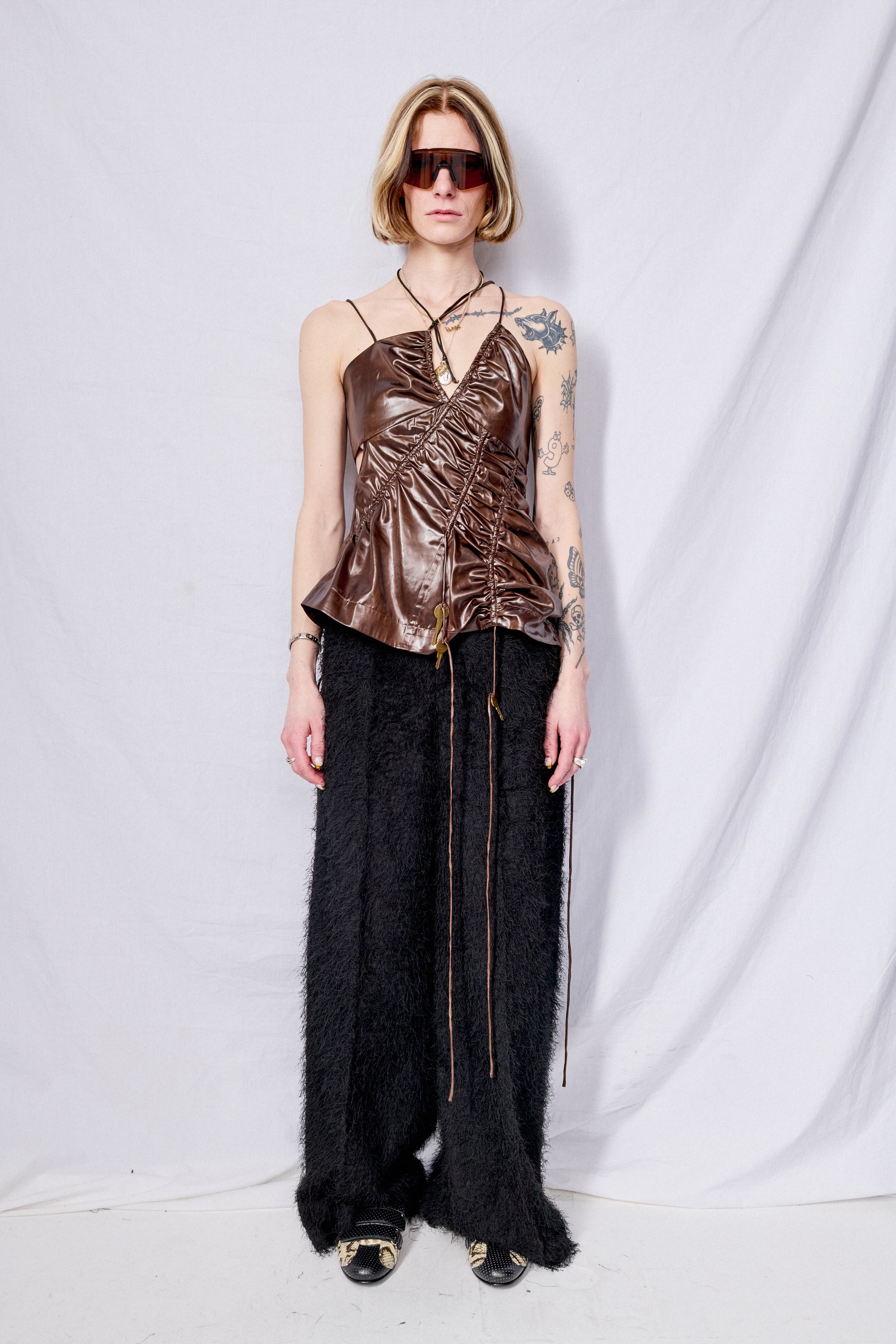 Black Fringes Wide Leg Pant
