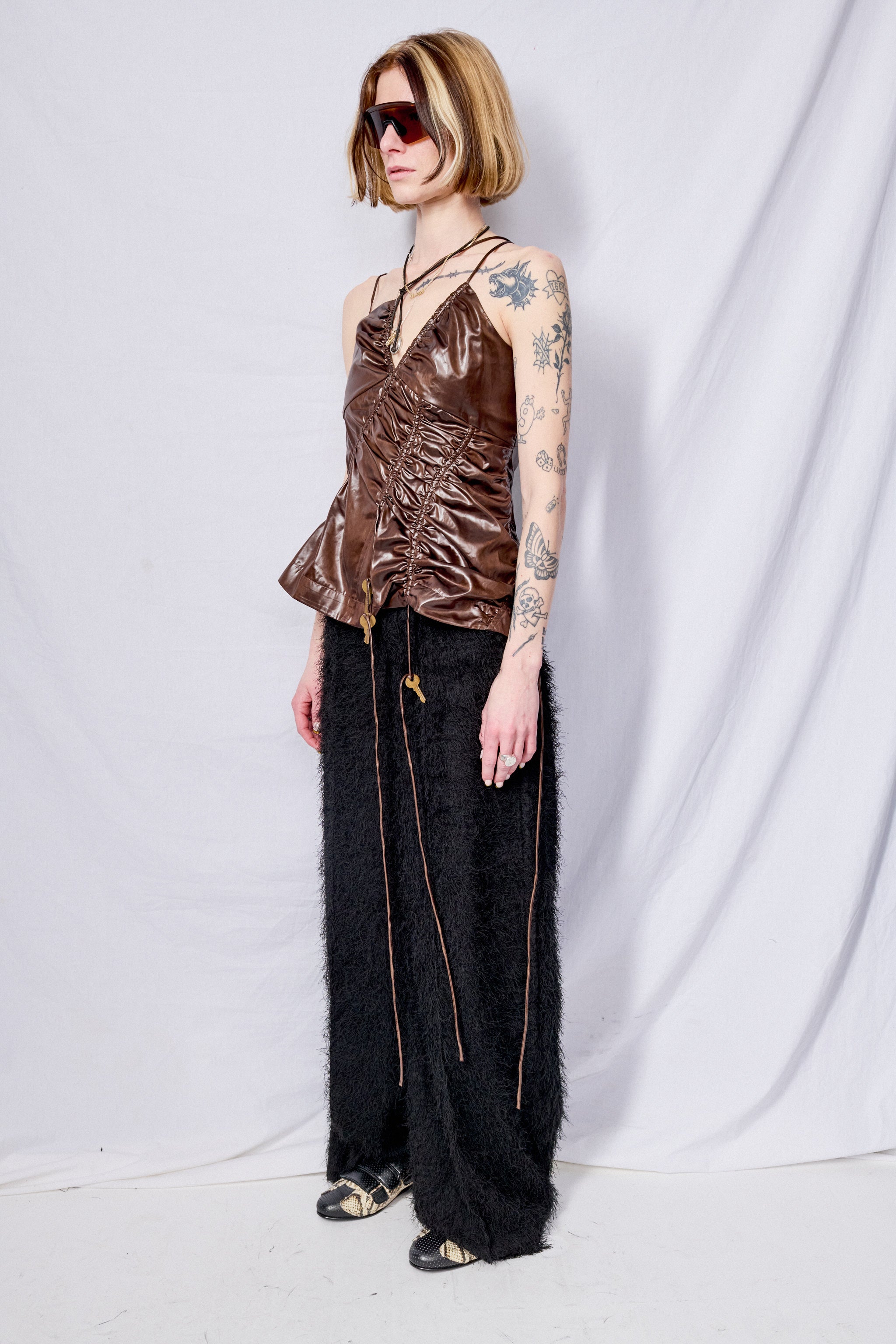 Black Fringes Wide Leg Pant