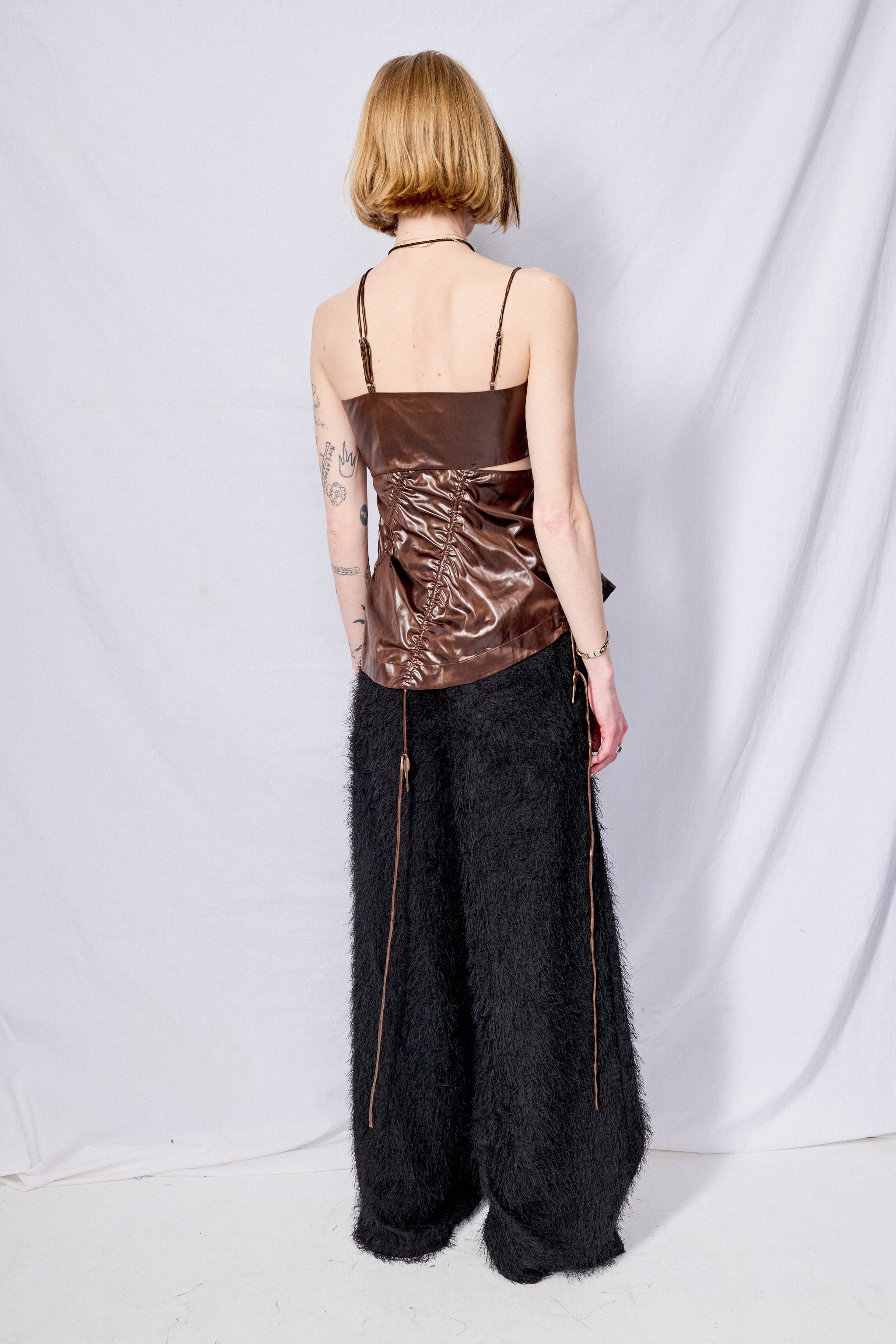 Black Fringes Wide Leg Pant