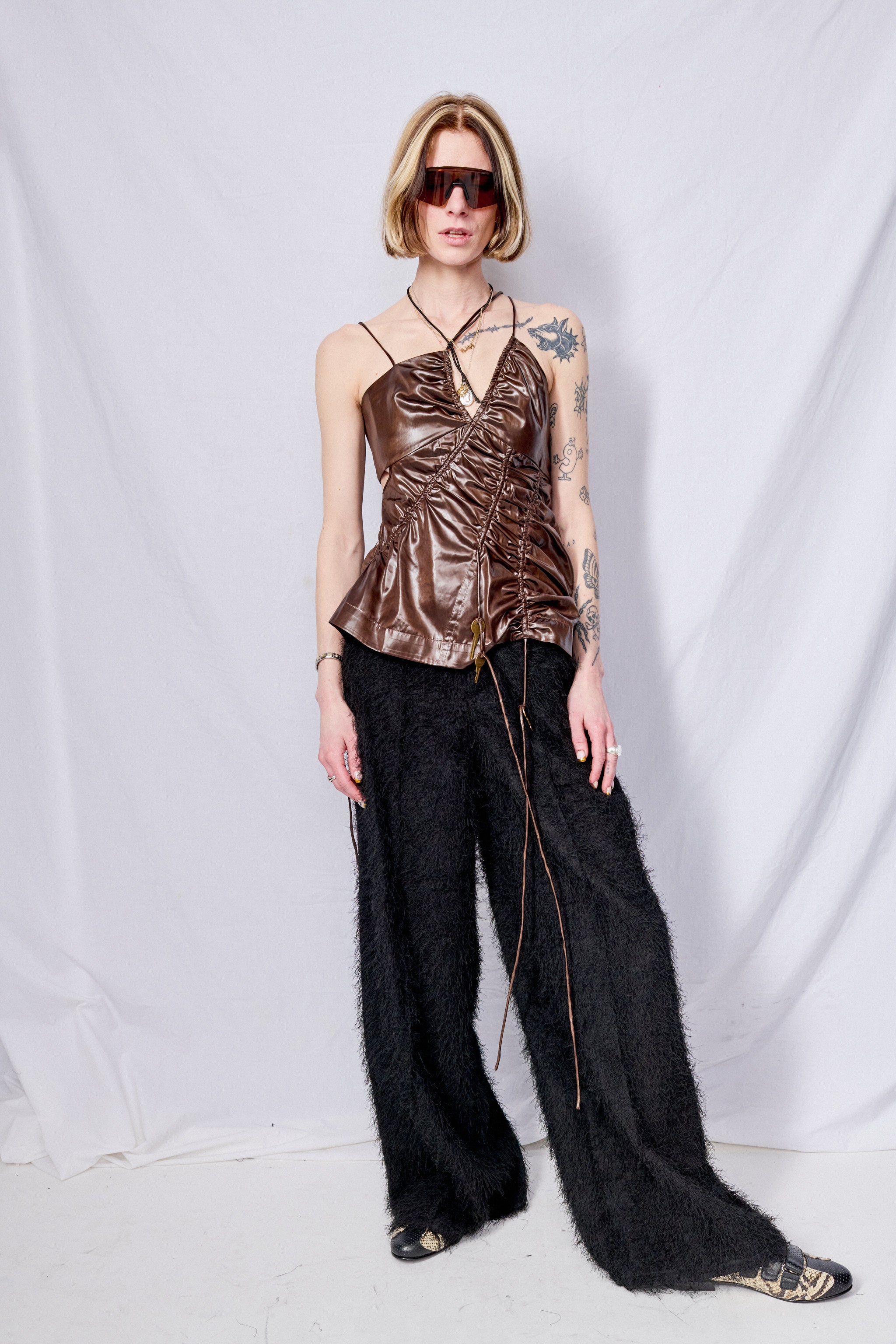 Black Fringes Wide Leg Pant