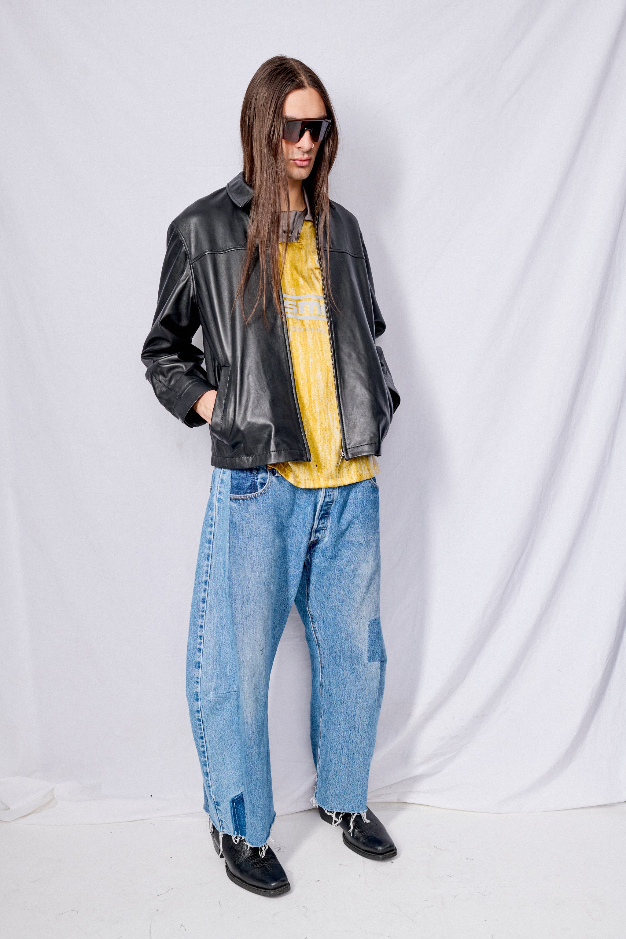 Black Leather Zip Jacket