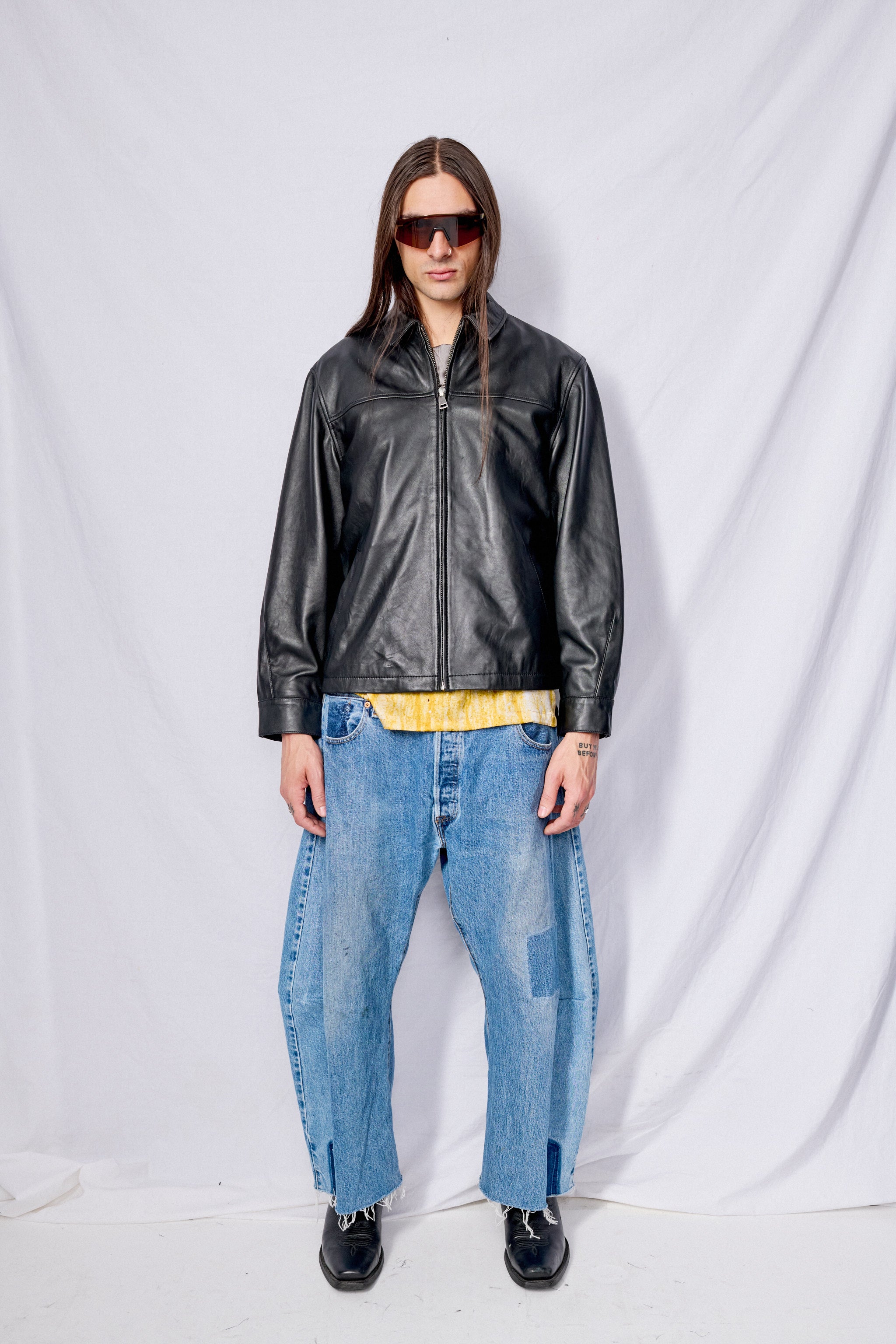 Black Leather Zip Jacket