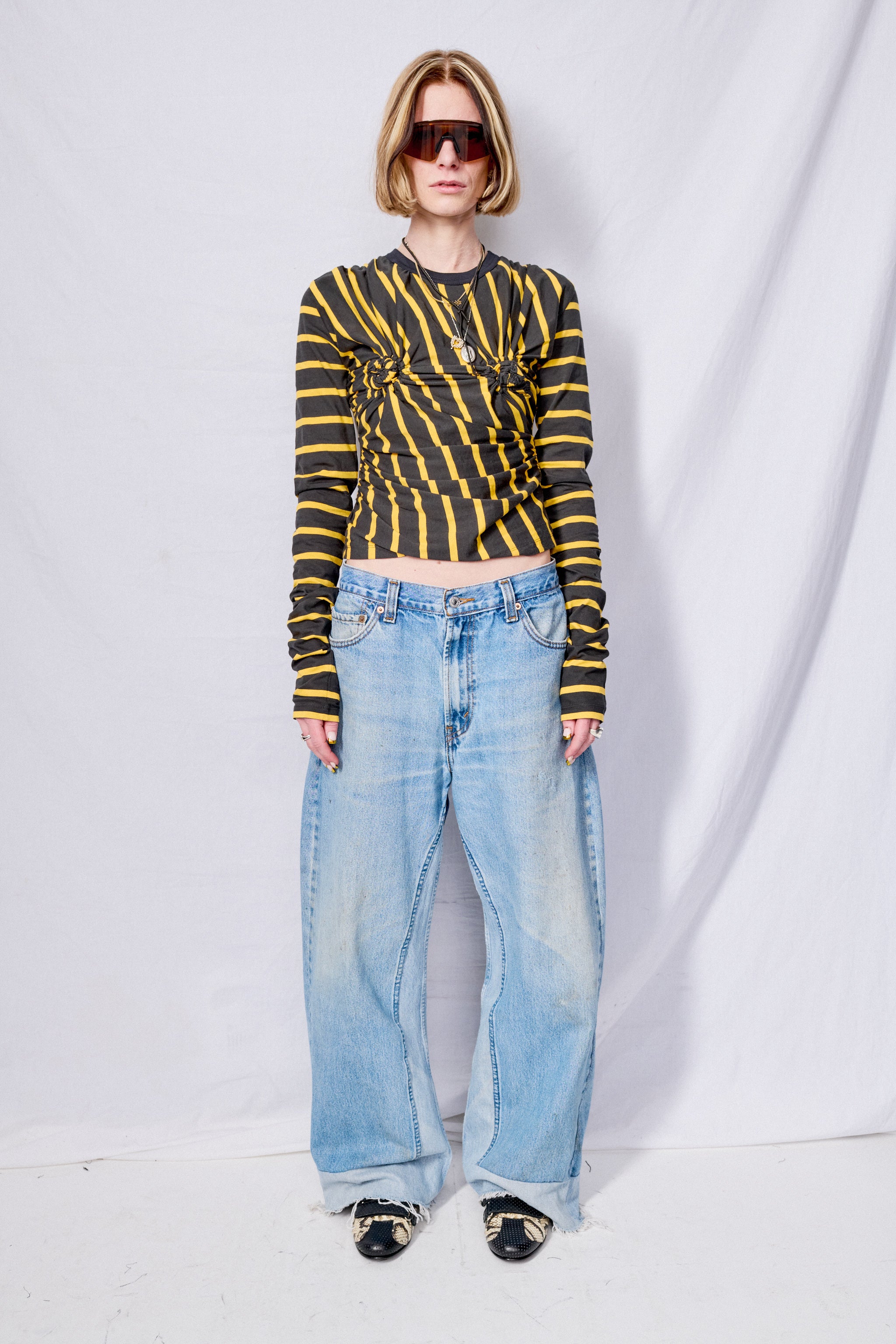 Black/Yellow Titty Twister LS T-Shirt