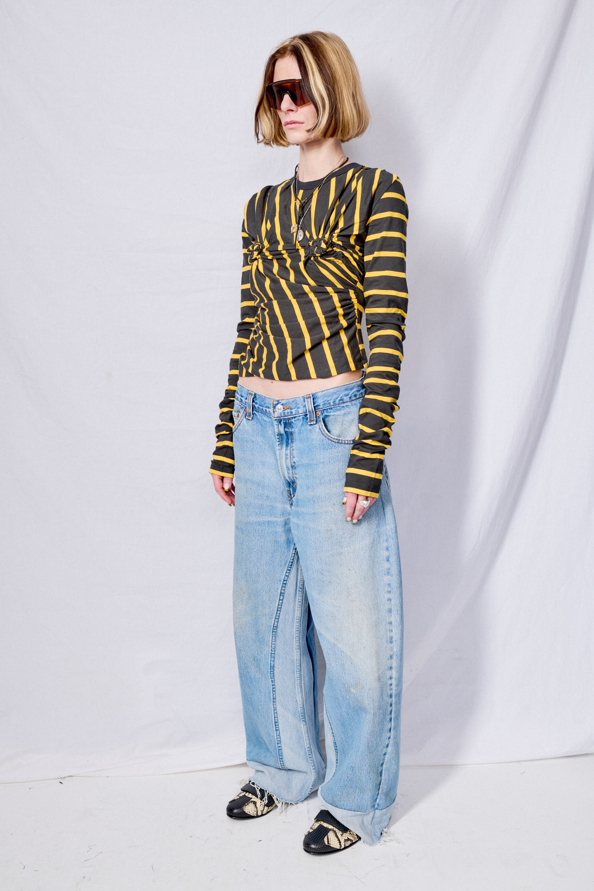 Black/Yellow Titty Twister LS T-Shirt
