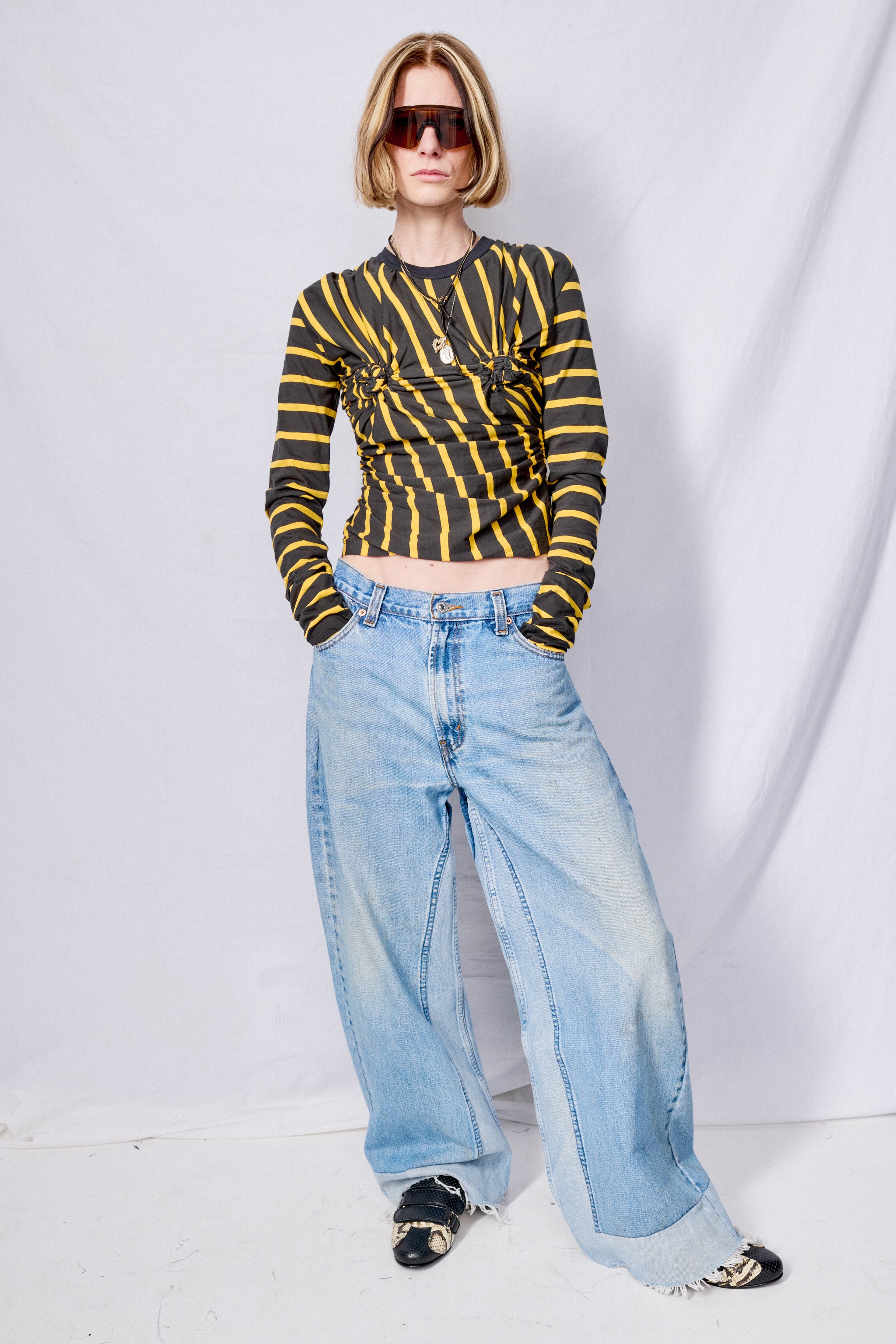 Black/Yellow Titty Twister LS T-Shirt