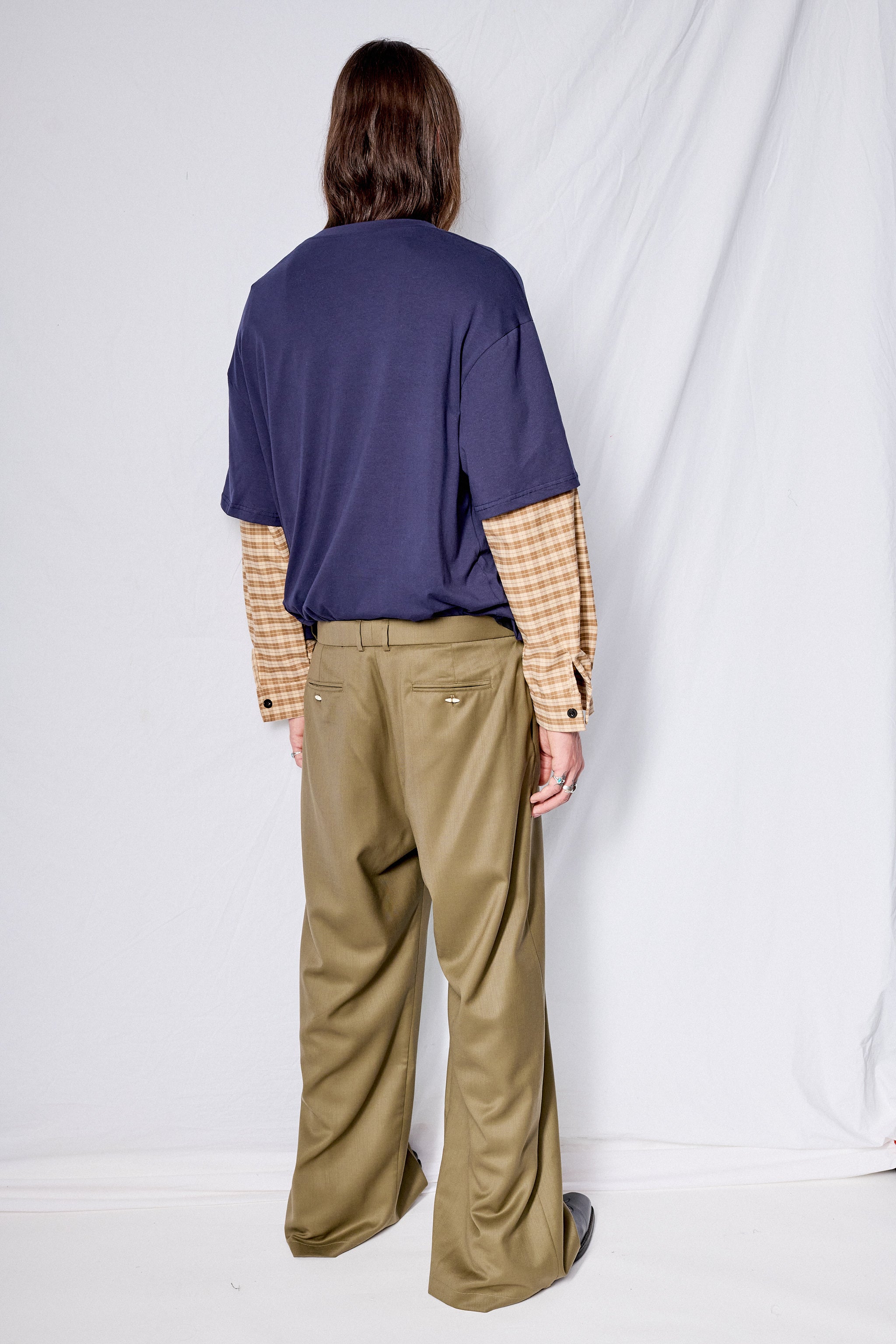 Navy/Yellow Plaid Combo Long Sleeve Shirt