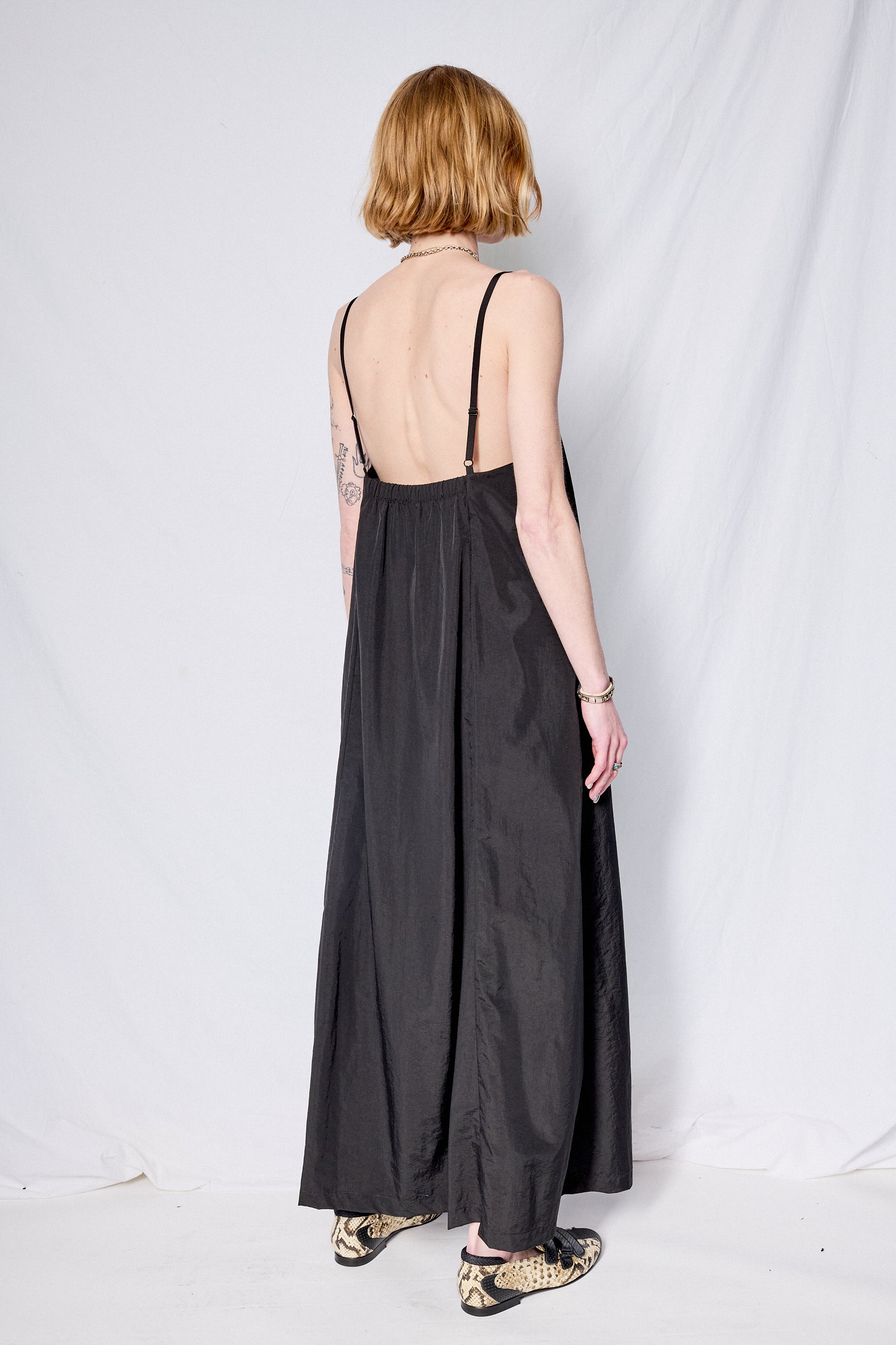 Black Taslan Long Dress