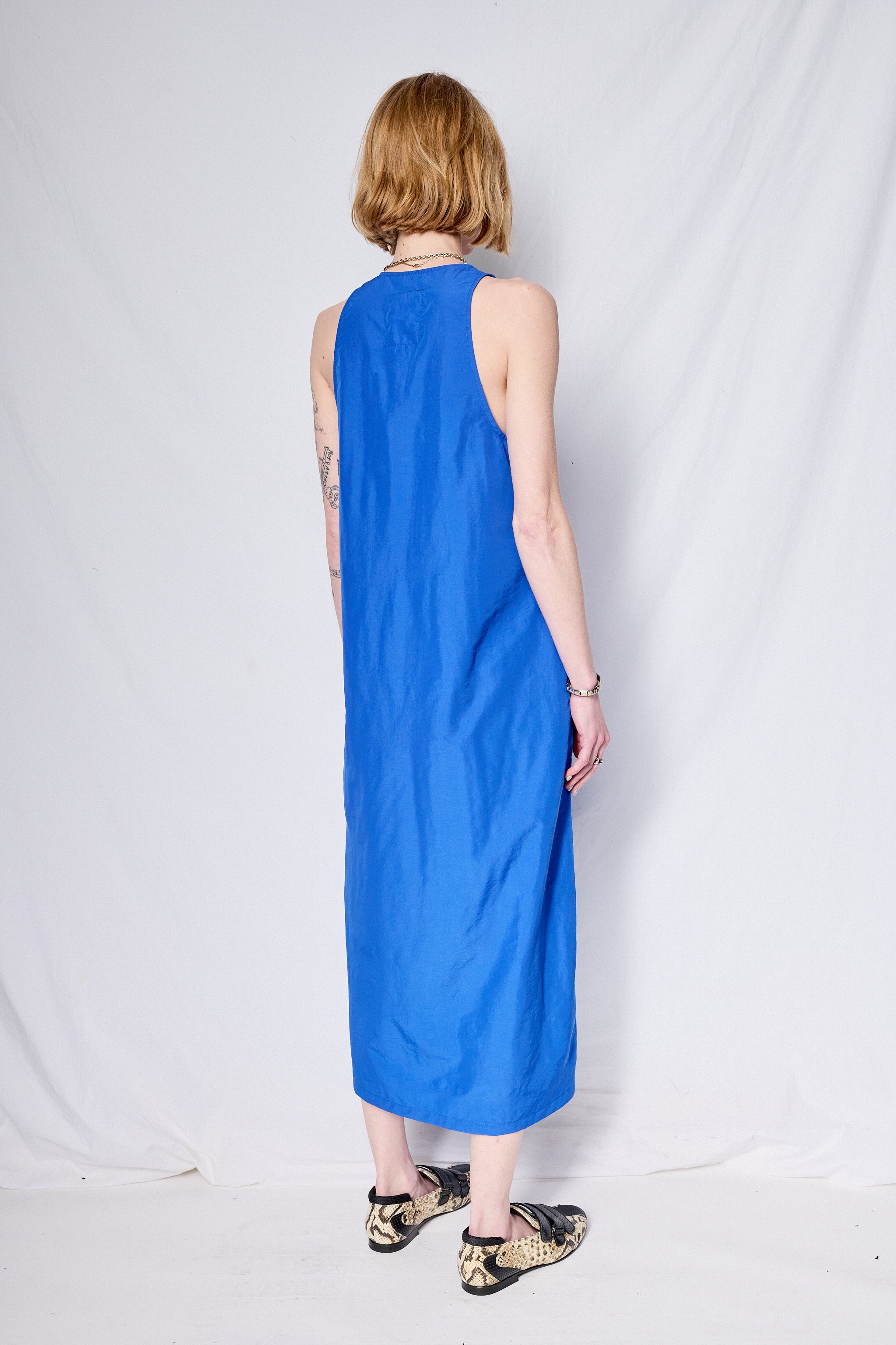 Royal Taslan Trapeze Dress