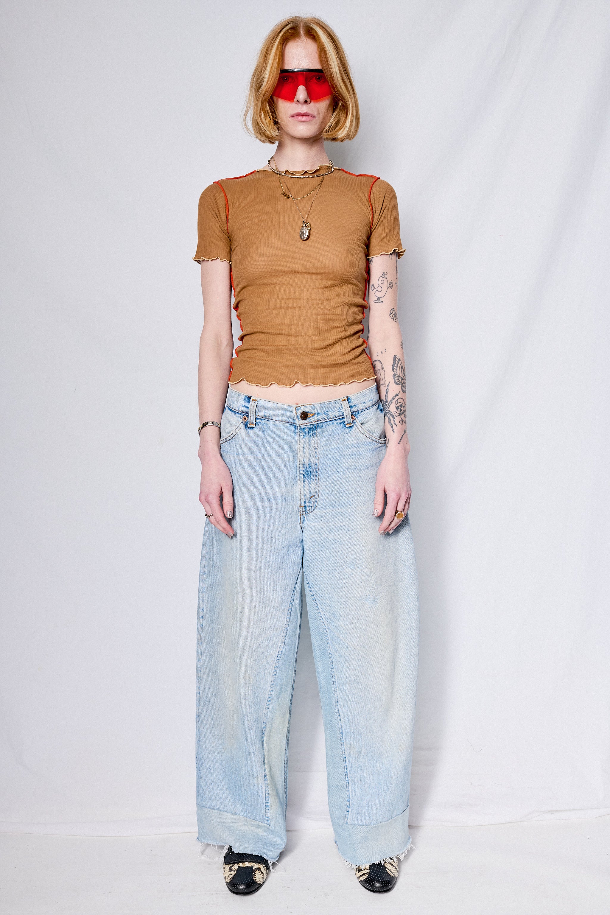 Alamillo Brown/Red Vein Tee Shirt