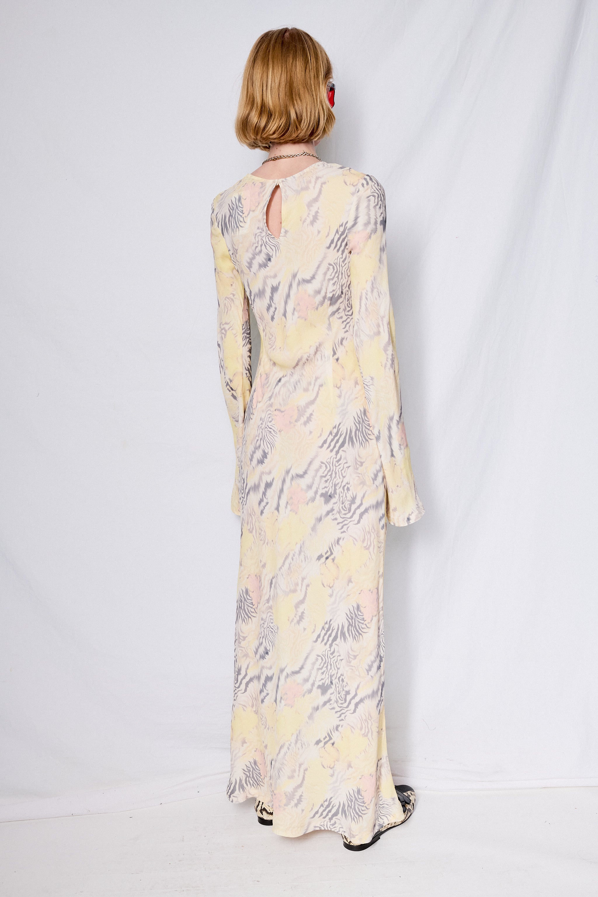 Washed Zebra Floral Yuri Dress