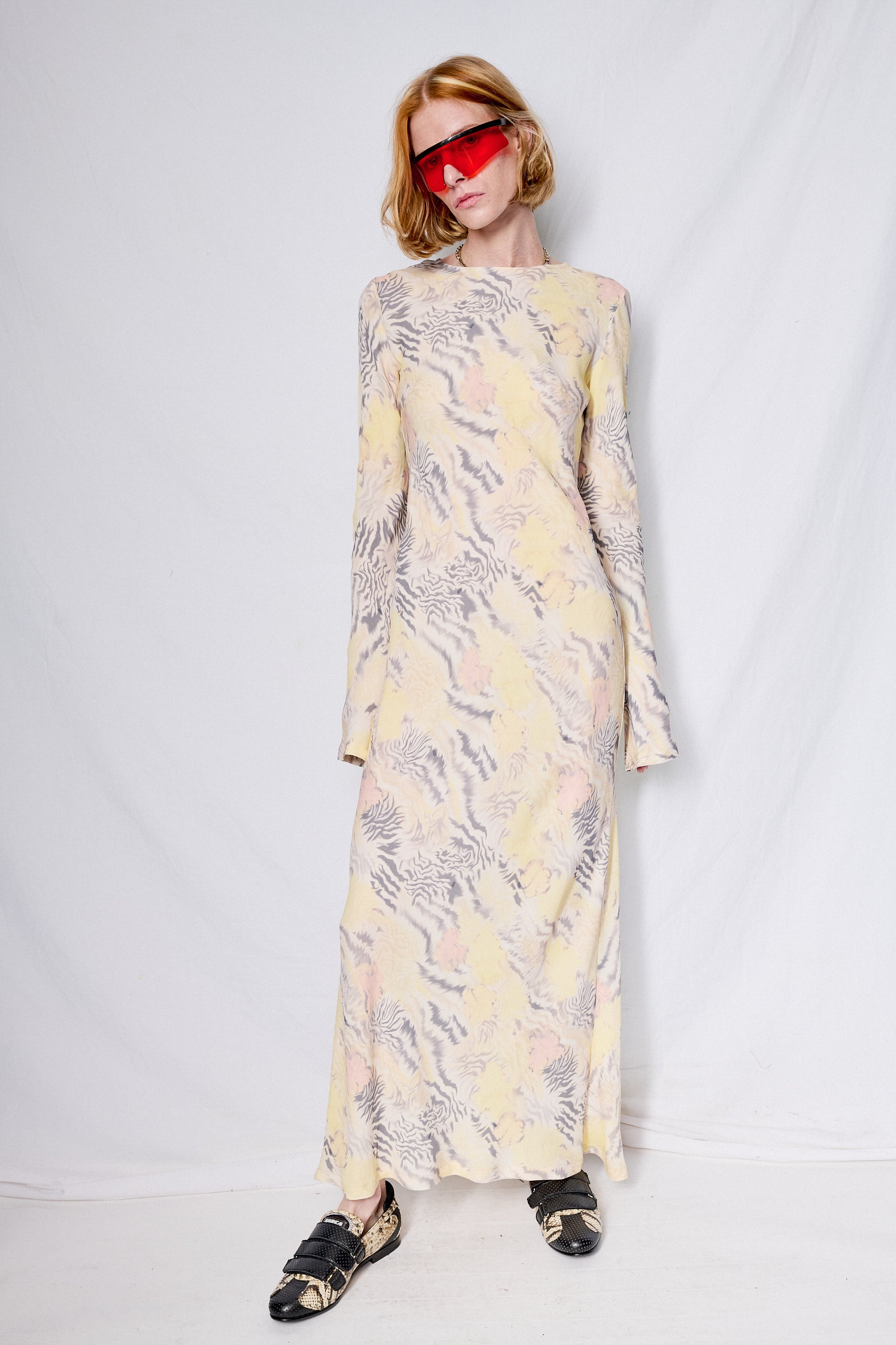 Washed Zebra Floral Yuri Dress