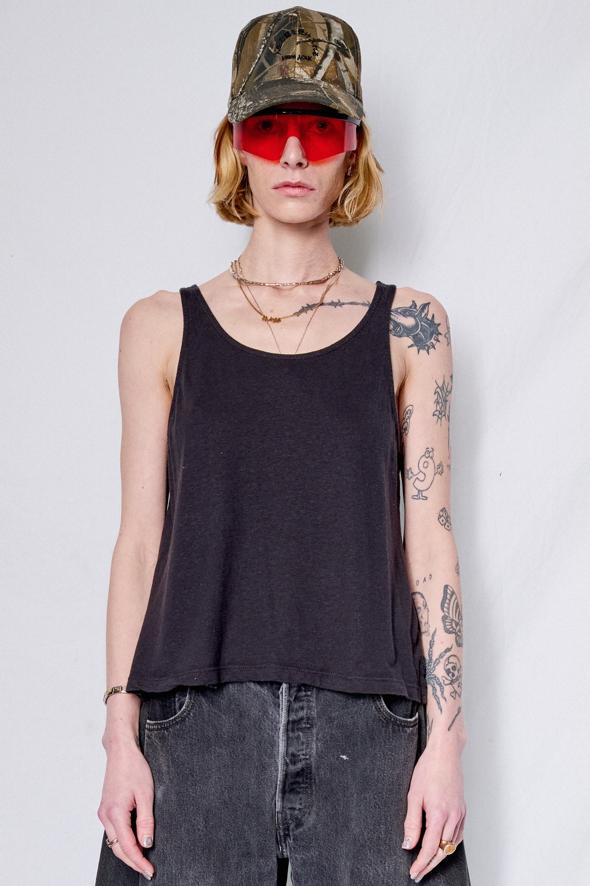 Black Cropped Tank
