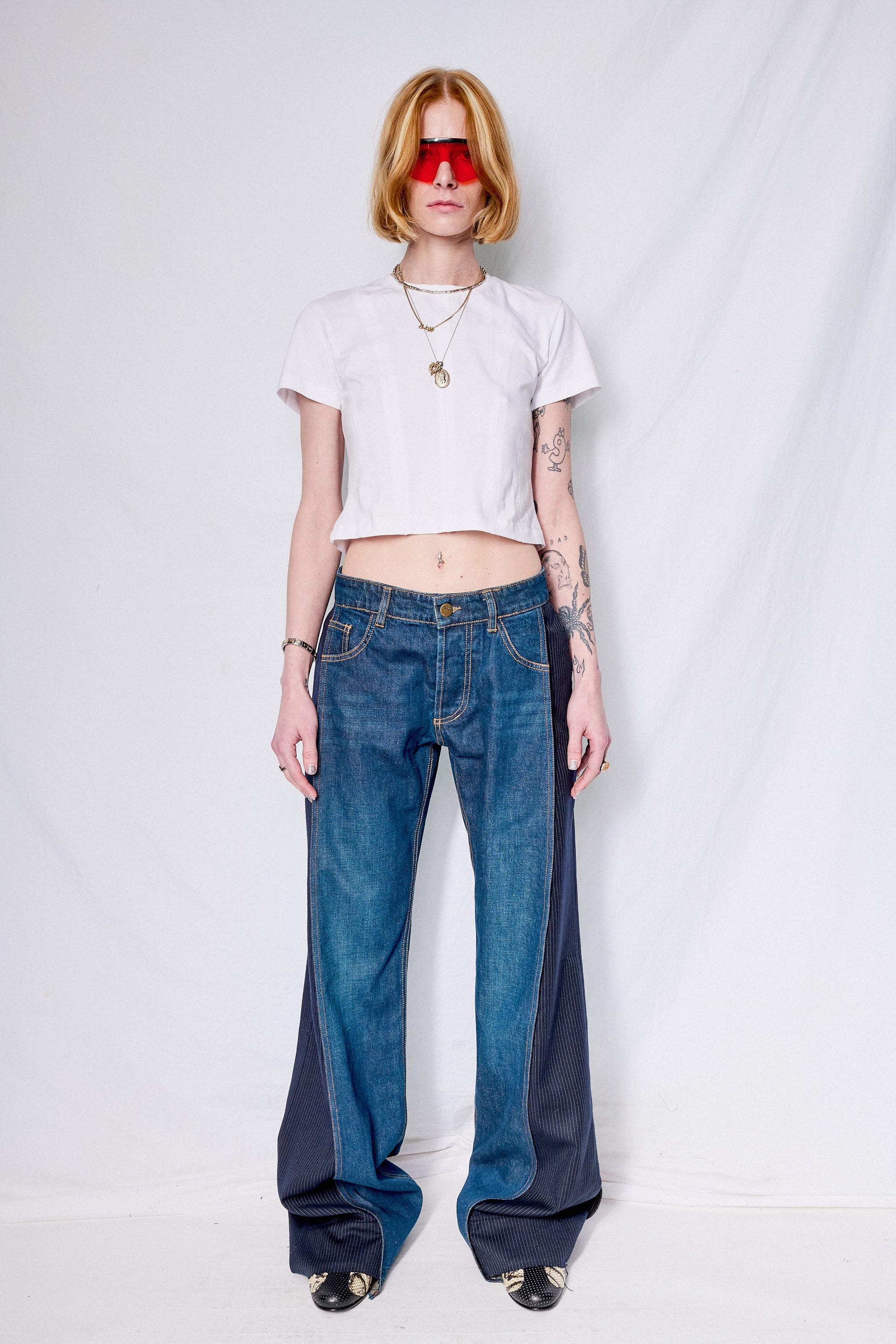 Black/Blue Pella Pant