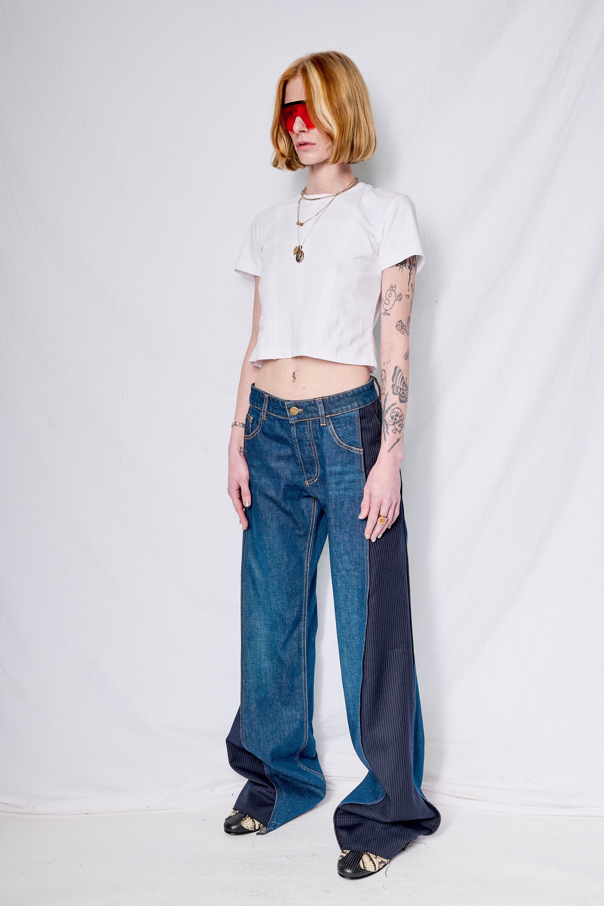 Black/Blue Pella Pant