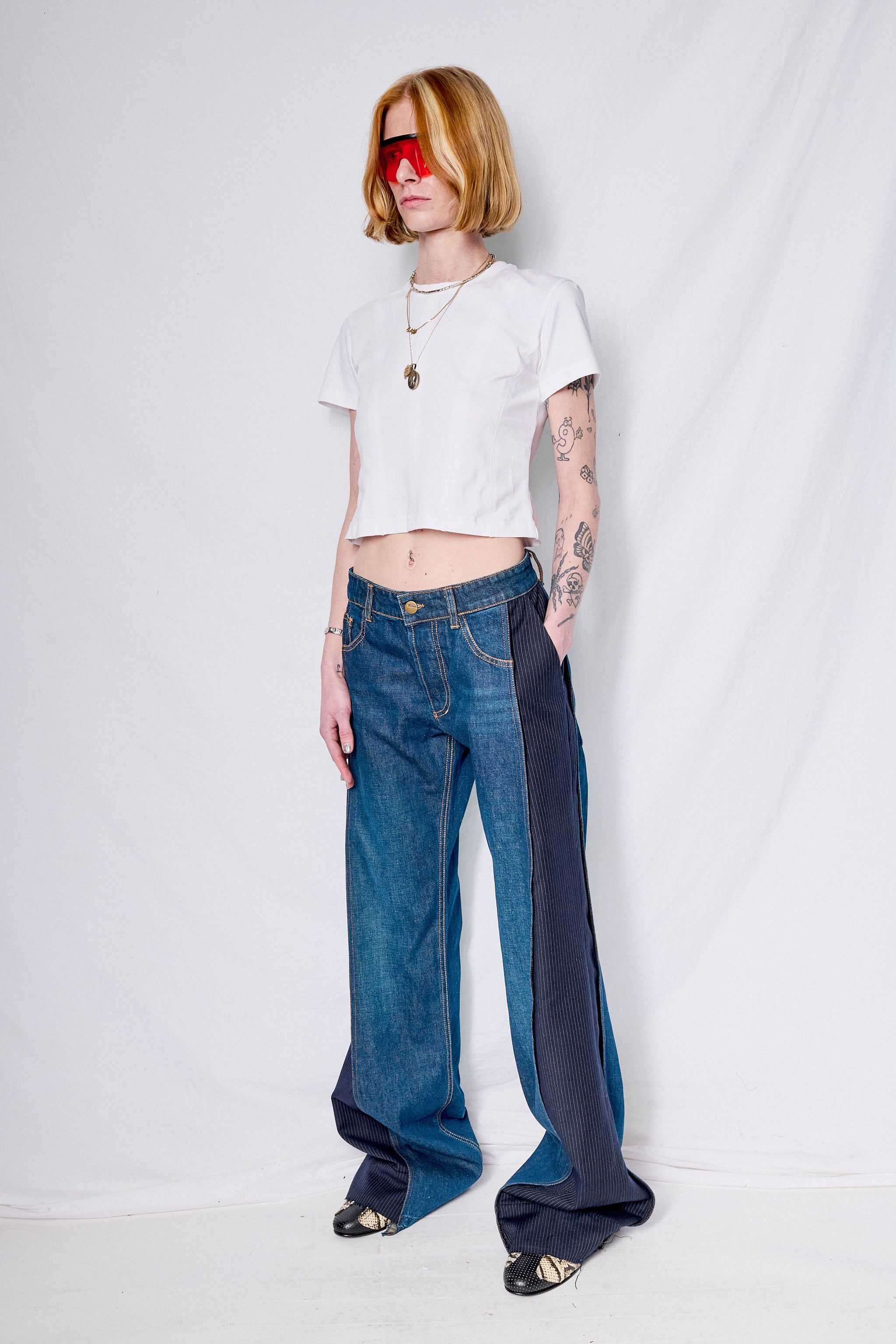 Black/Blue Pella Pant