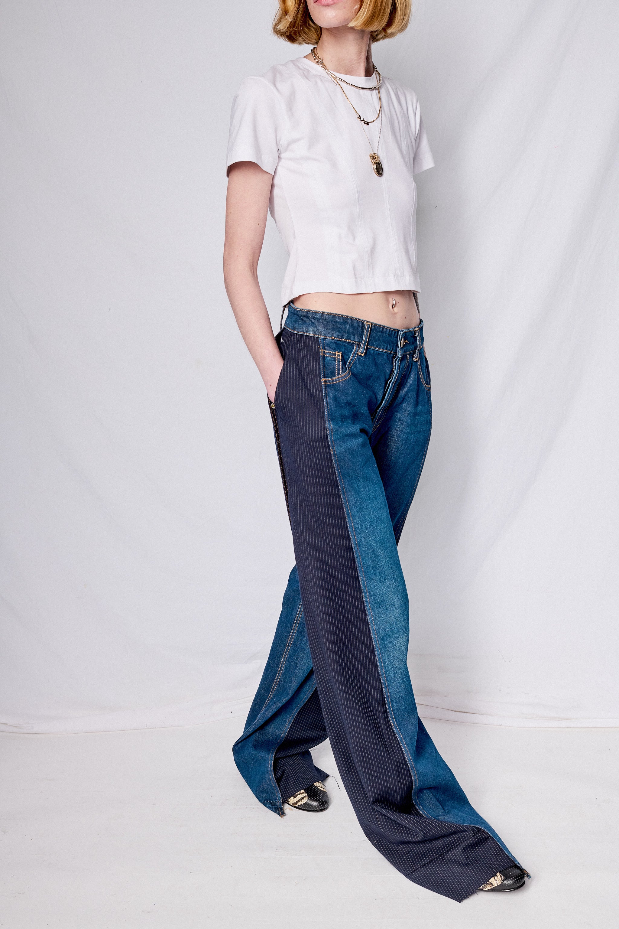 Black/Blue Pella Pant