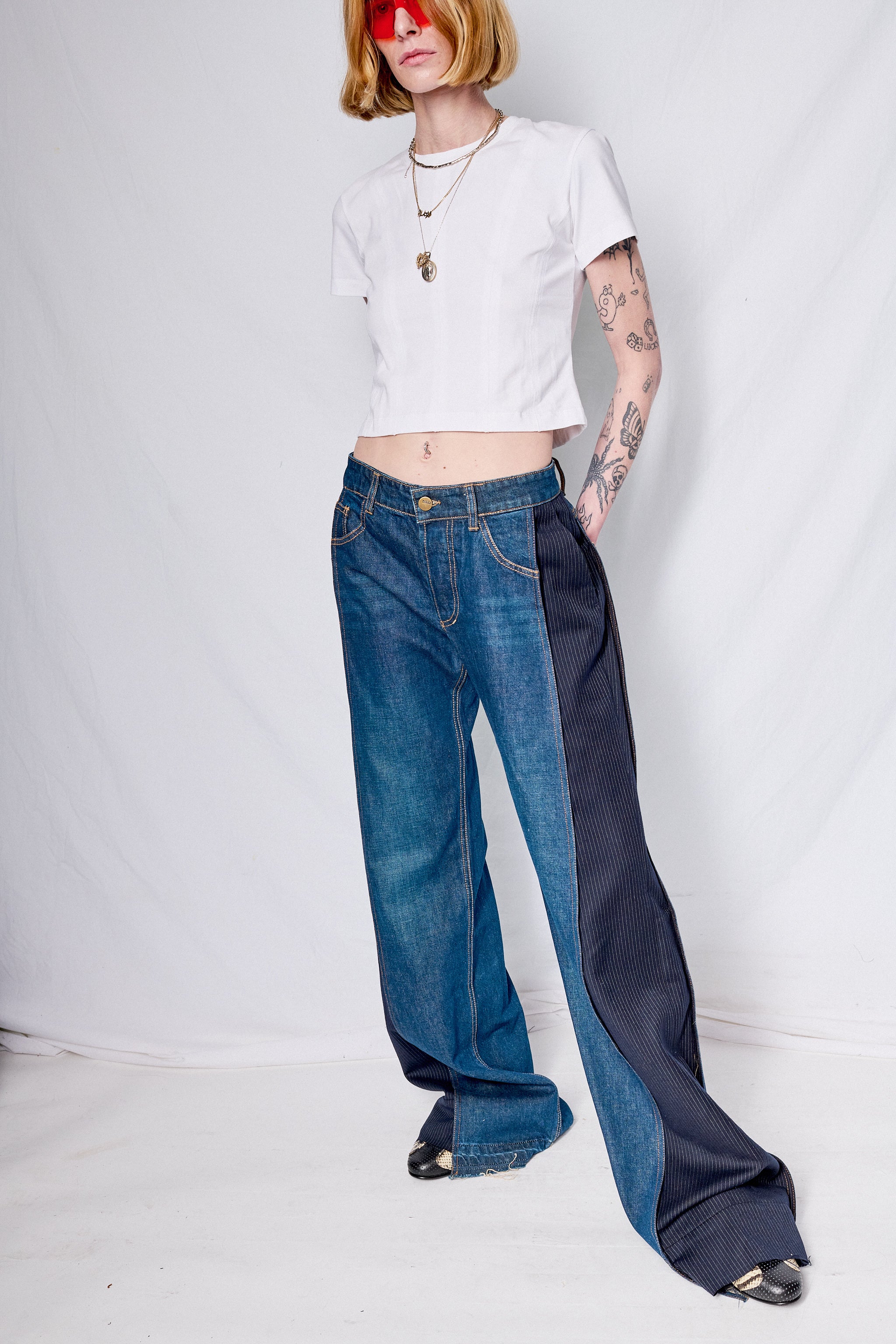 Black/Blue Pella Pant