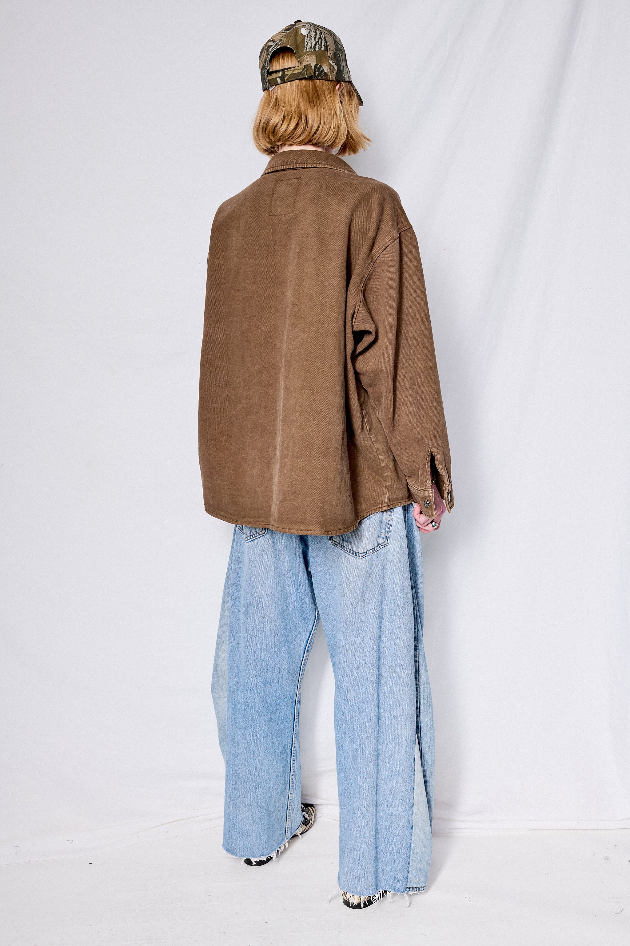 Canvas Overdye Loose Snap Shirt