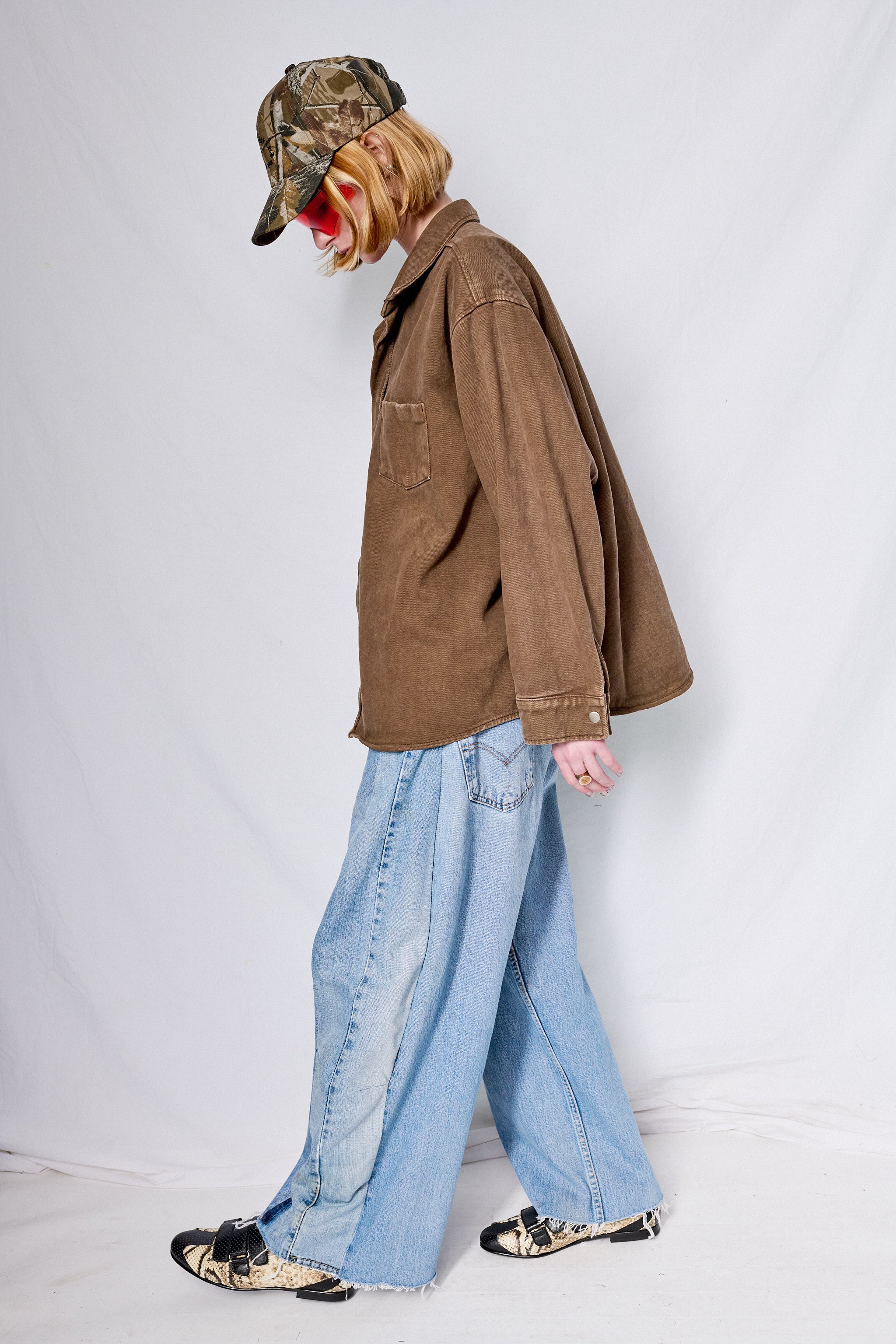 Canvas Overdye Loose Snap Shirt