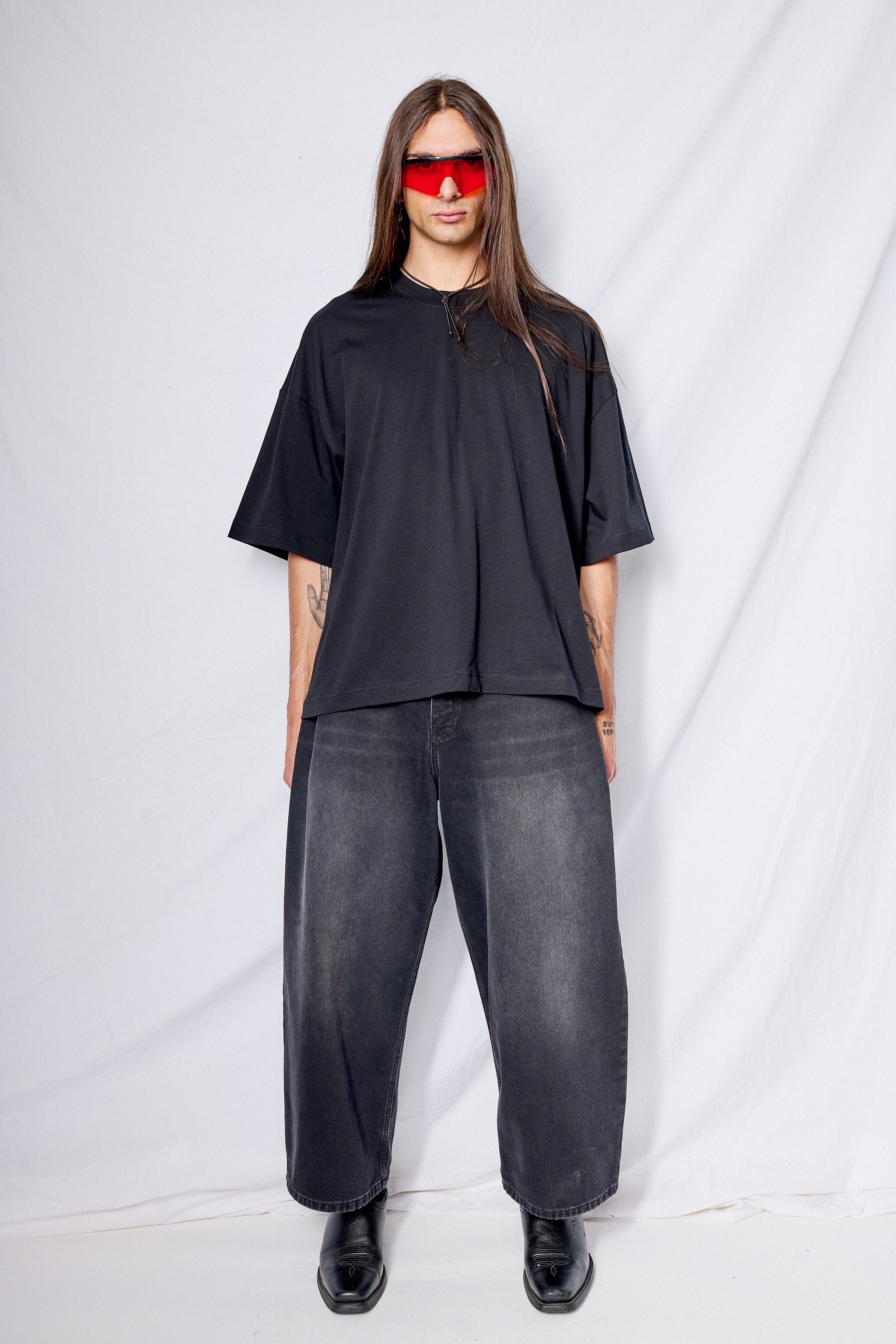 【NICK&NICOLE】 SLIT WASHING DENIM PANTS /追跡付 Washed Black Paolo Denim Jean - Studio Nicholson – Assembly