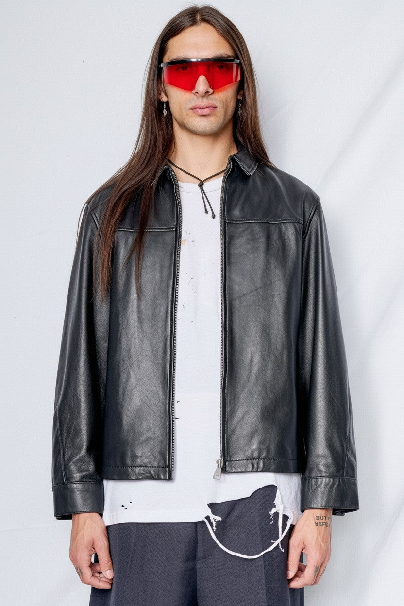 【完売品】Jentlouis Leather Zipped Jacket Leather Zipped Jacket – Jent Louis