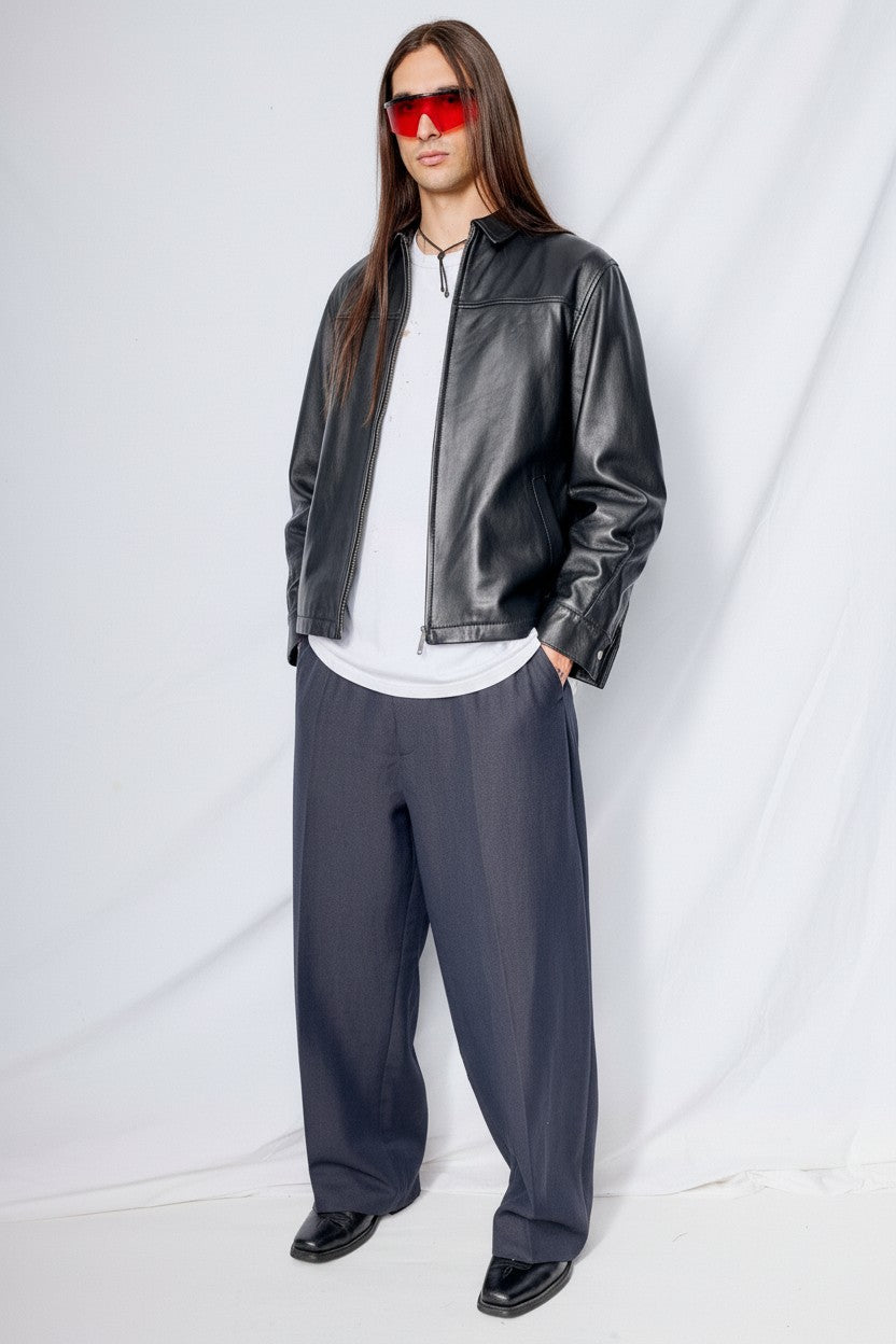 ジャケット・アウター 00s archive A.S.M leather jacket black 00s Archive Leather Jacket ブラック シープレザー L - メルカリ