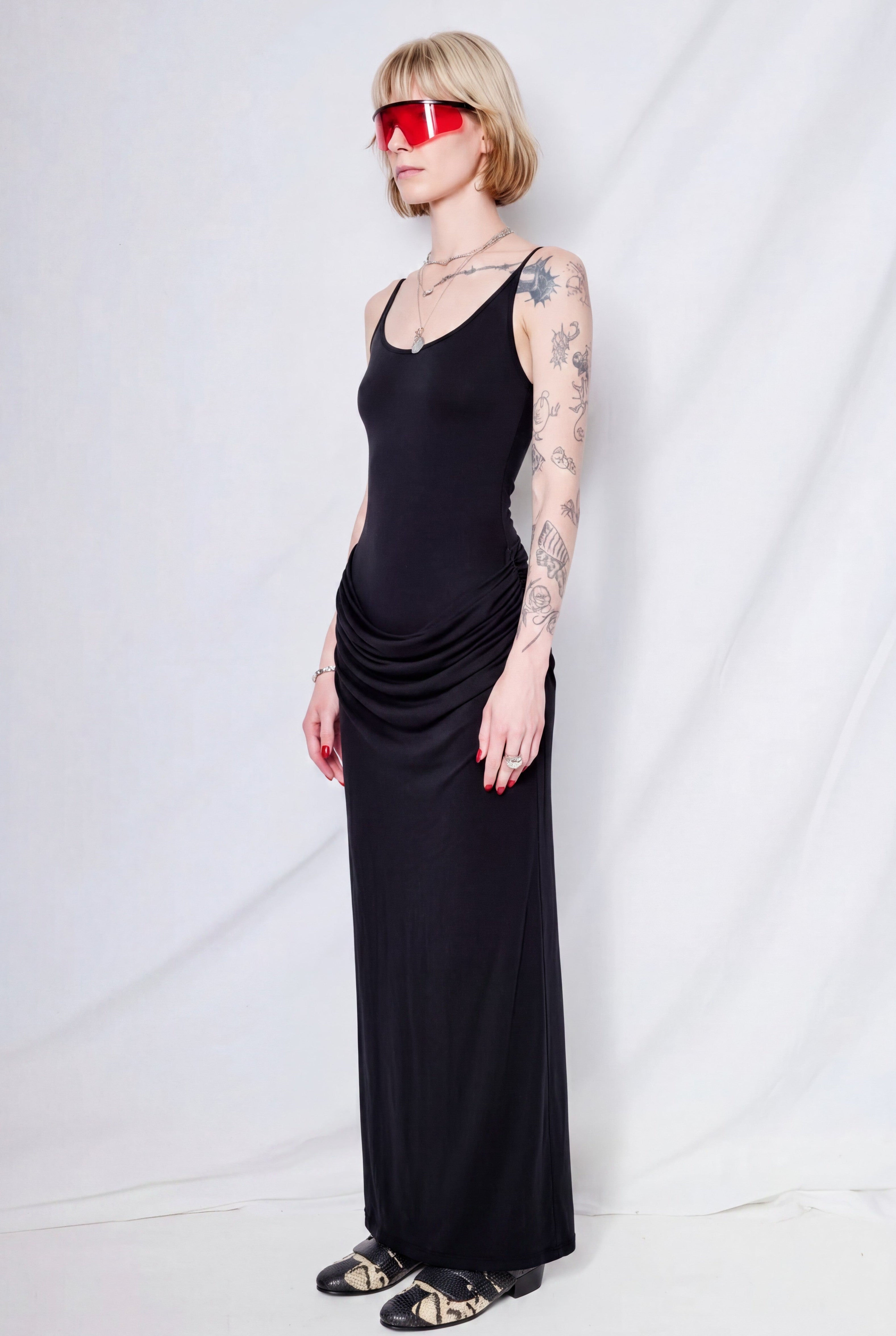 Washed Black Full Moon Dress