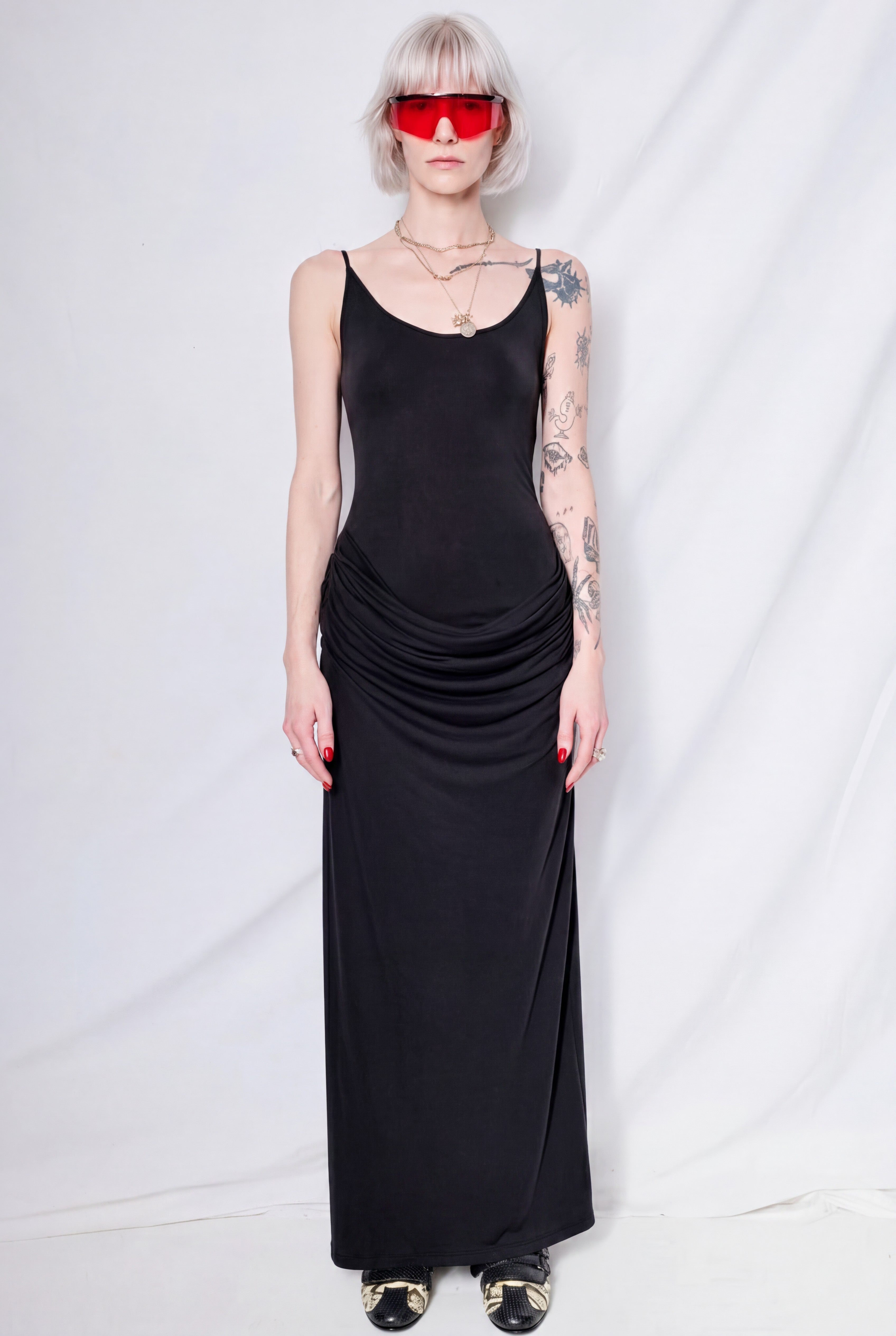 Washed Black Full Moon Dress