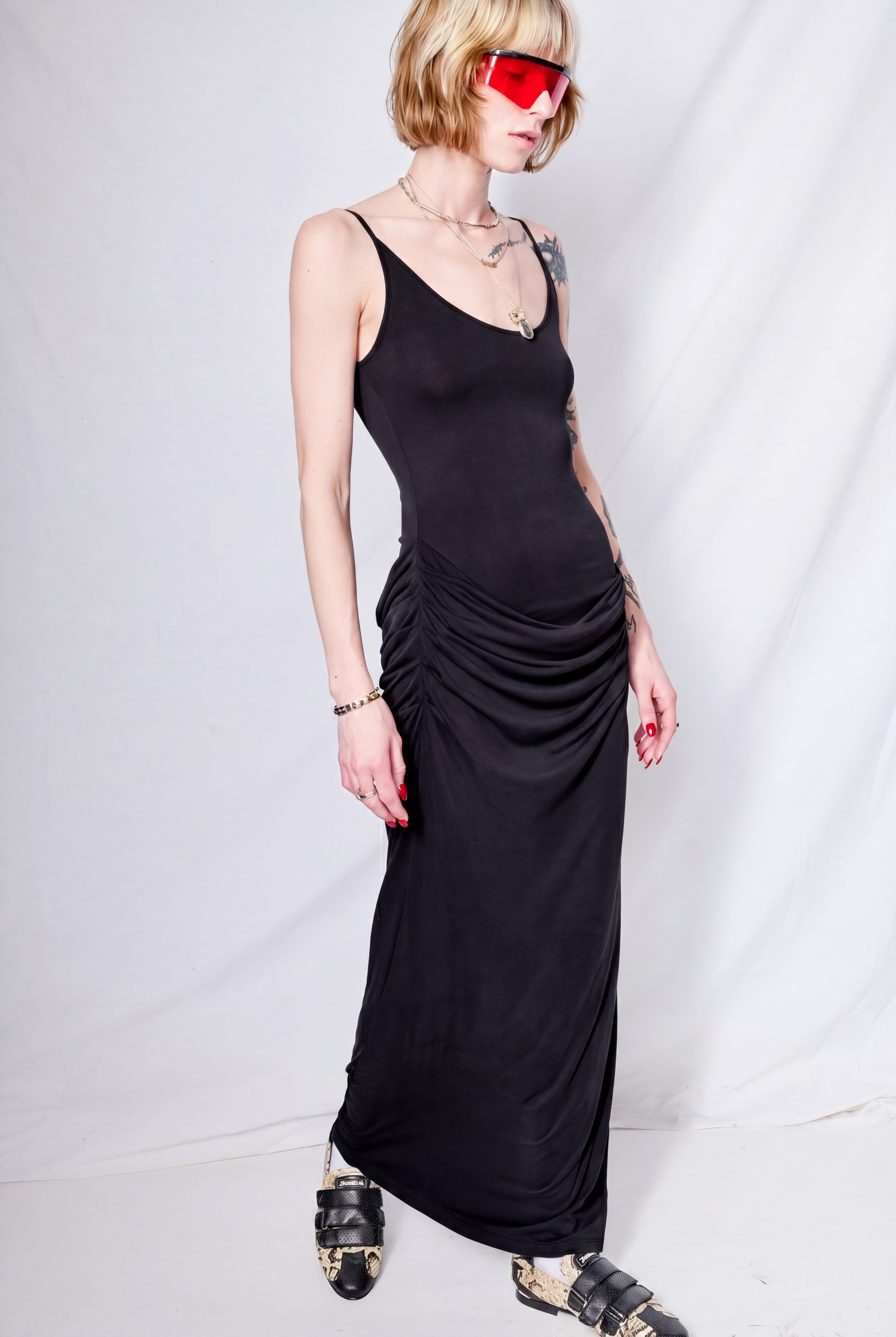 Washed Black Full Moon Dress