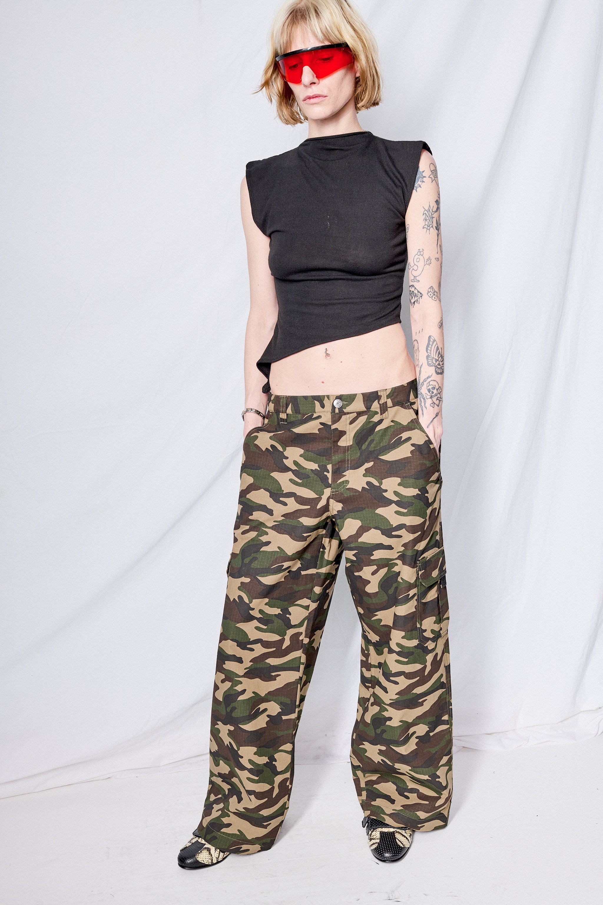 Black Bamboo Asymmetric Top