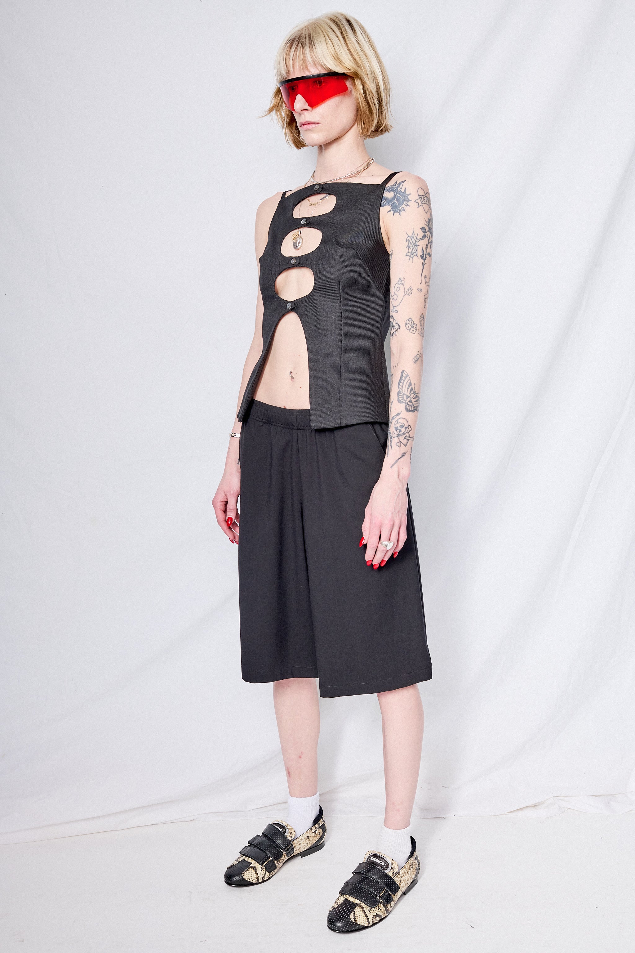 Black Suiting Long Short