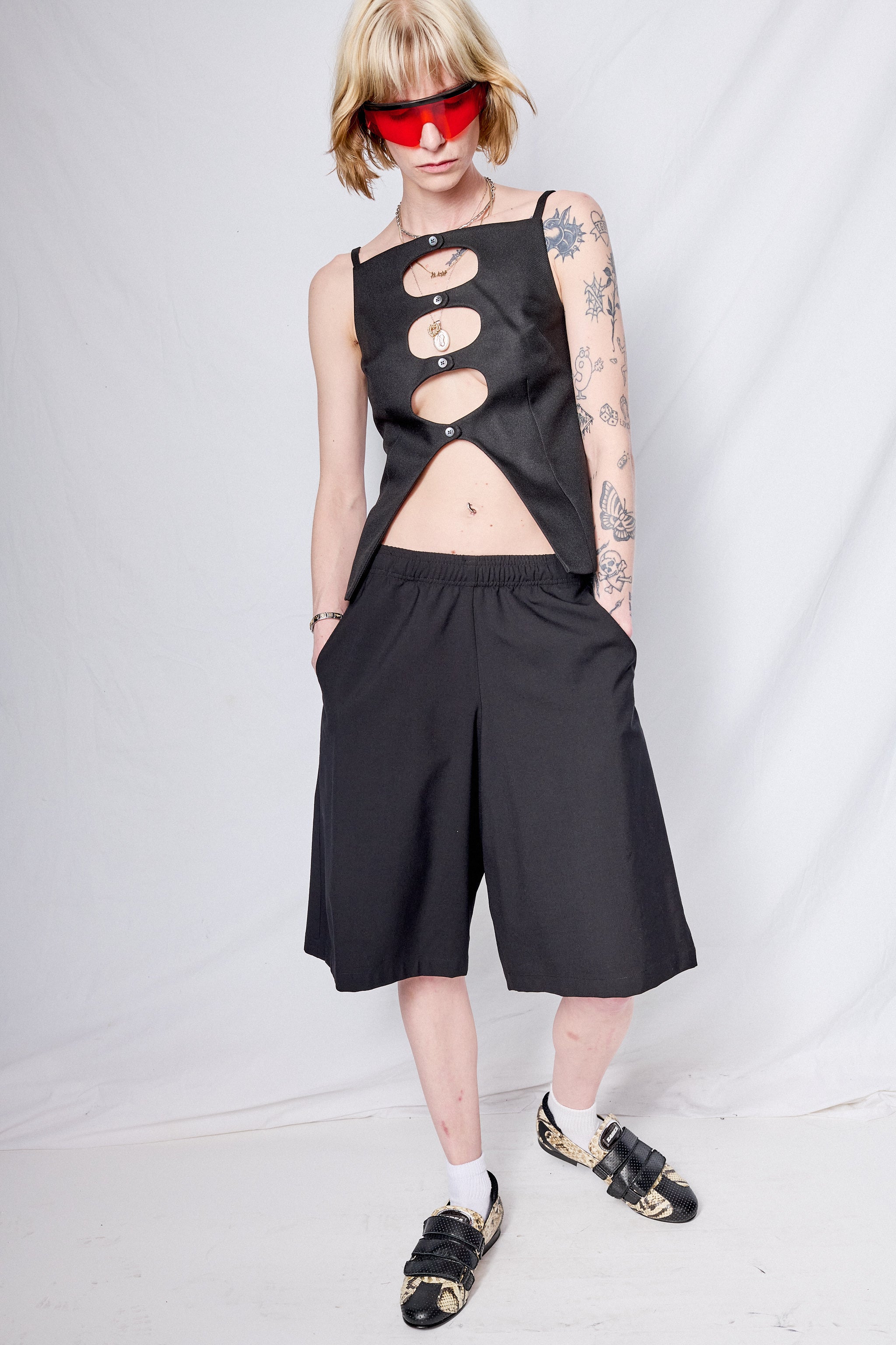 Black Suiting Long Short