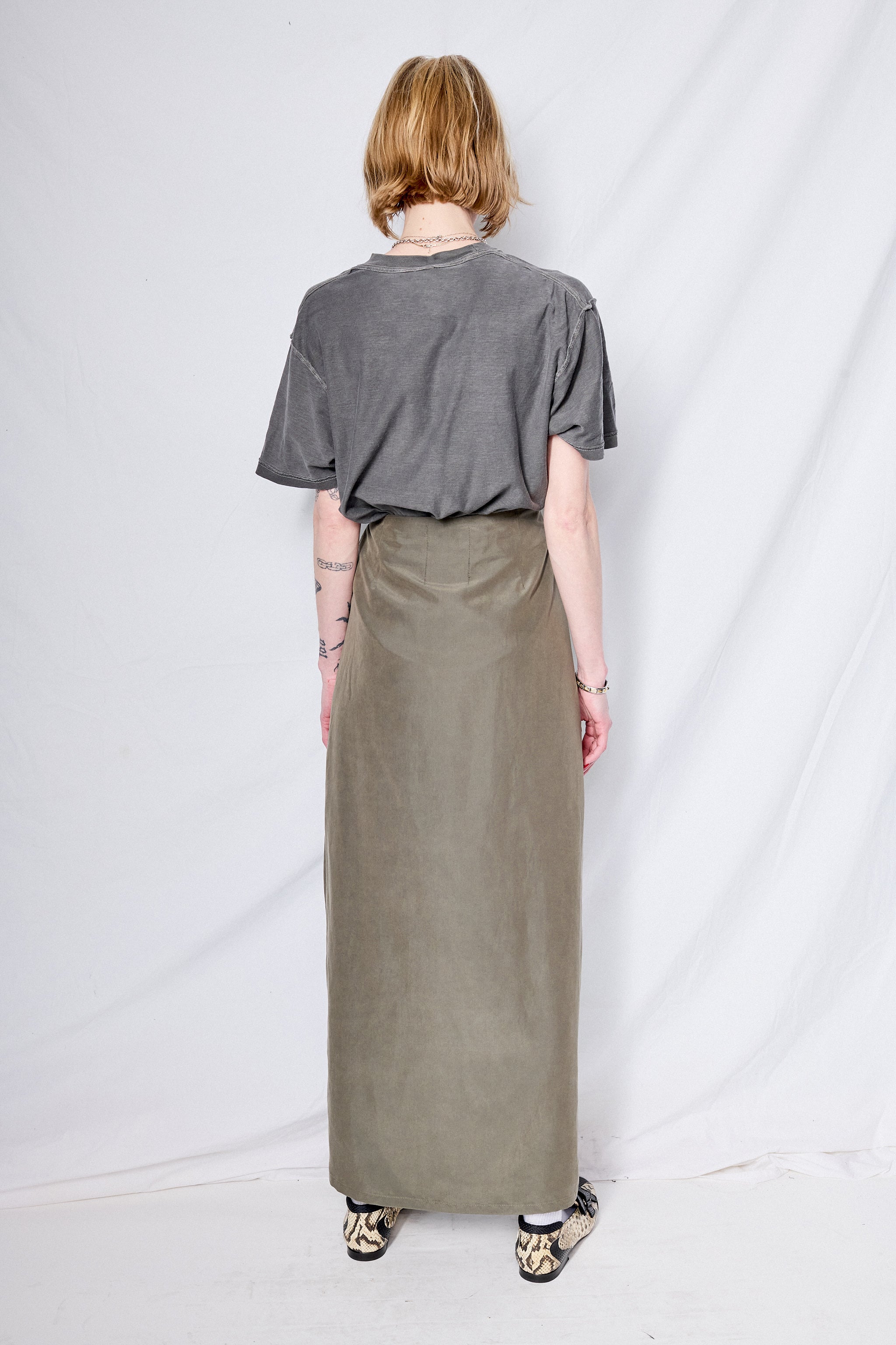 Yoli Silk wrap skirt グレー Yoli Silk wrap skirt ｜くらすこと オンラインストア