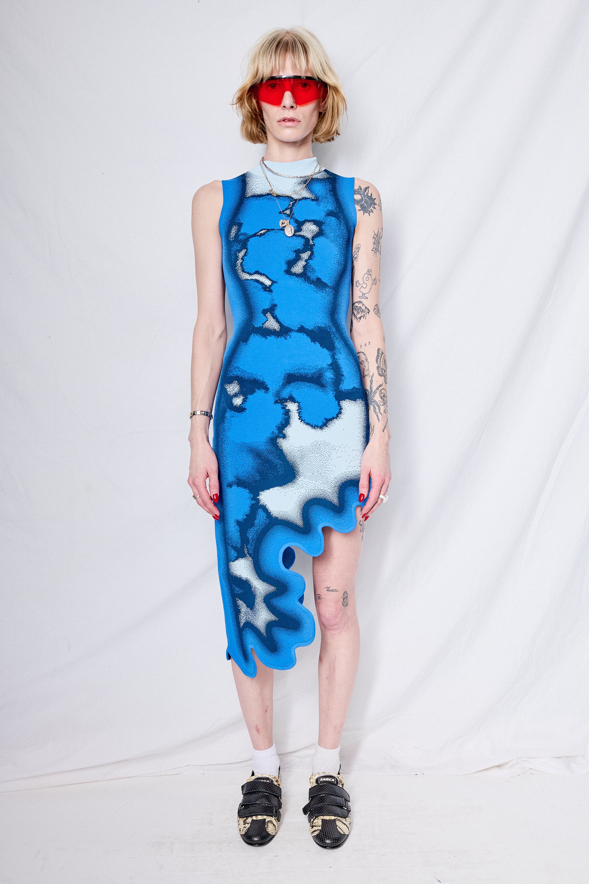 Blueberry Brooklyn Tie Dye Wavy Dress