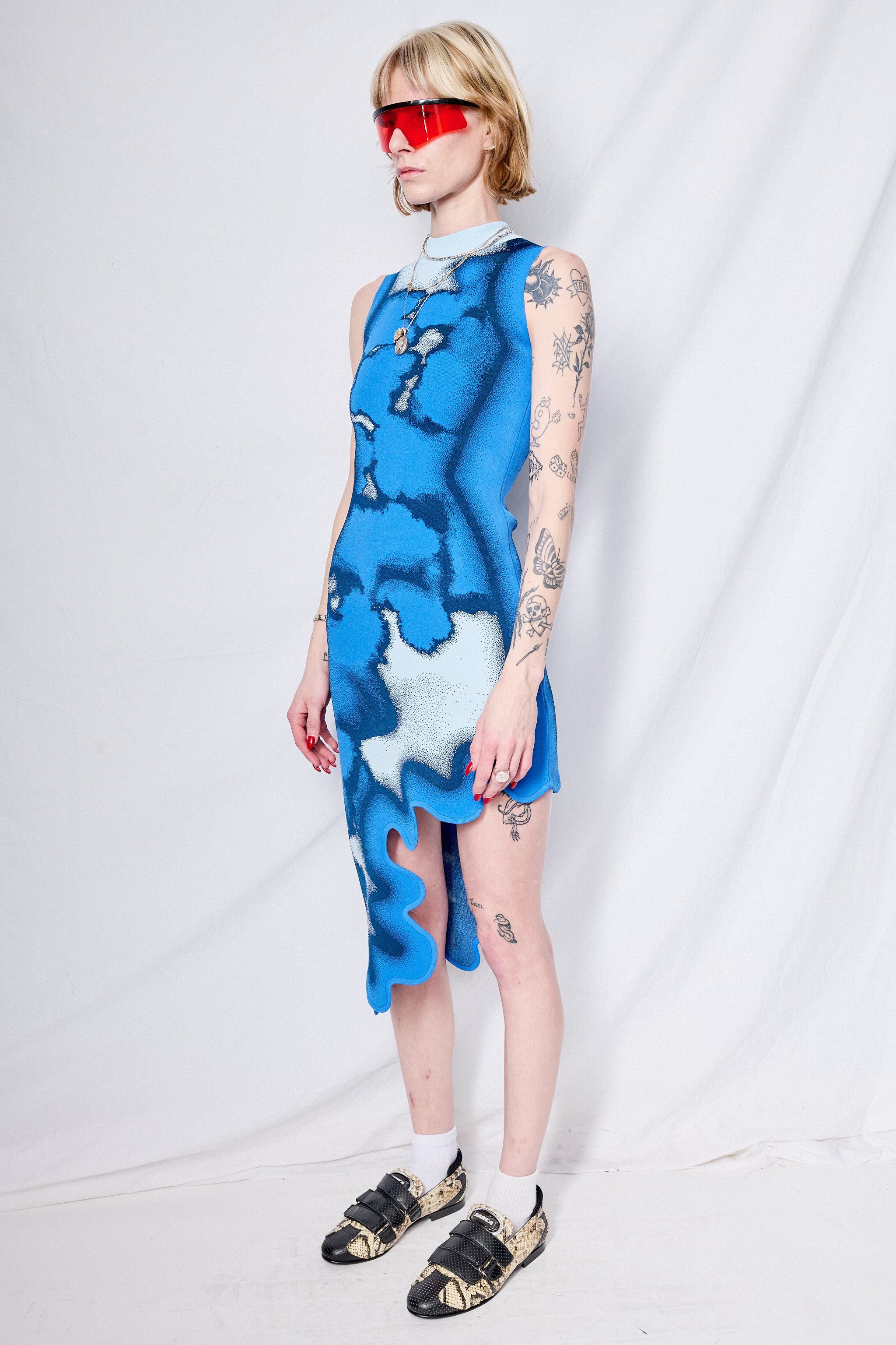 Blueberry Brooklyn Tie Dye Wavy Dress