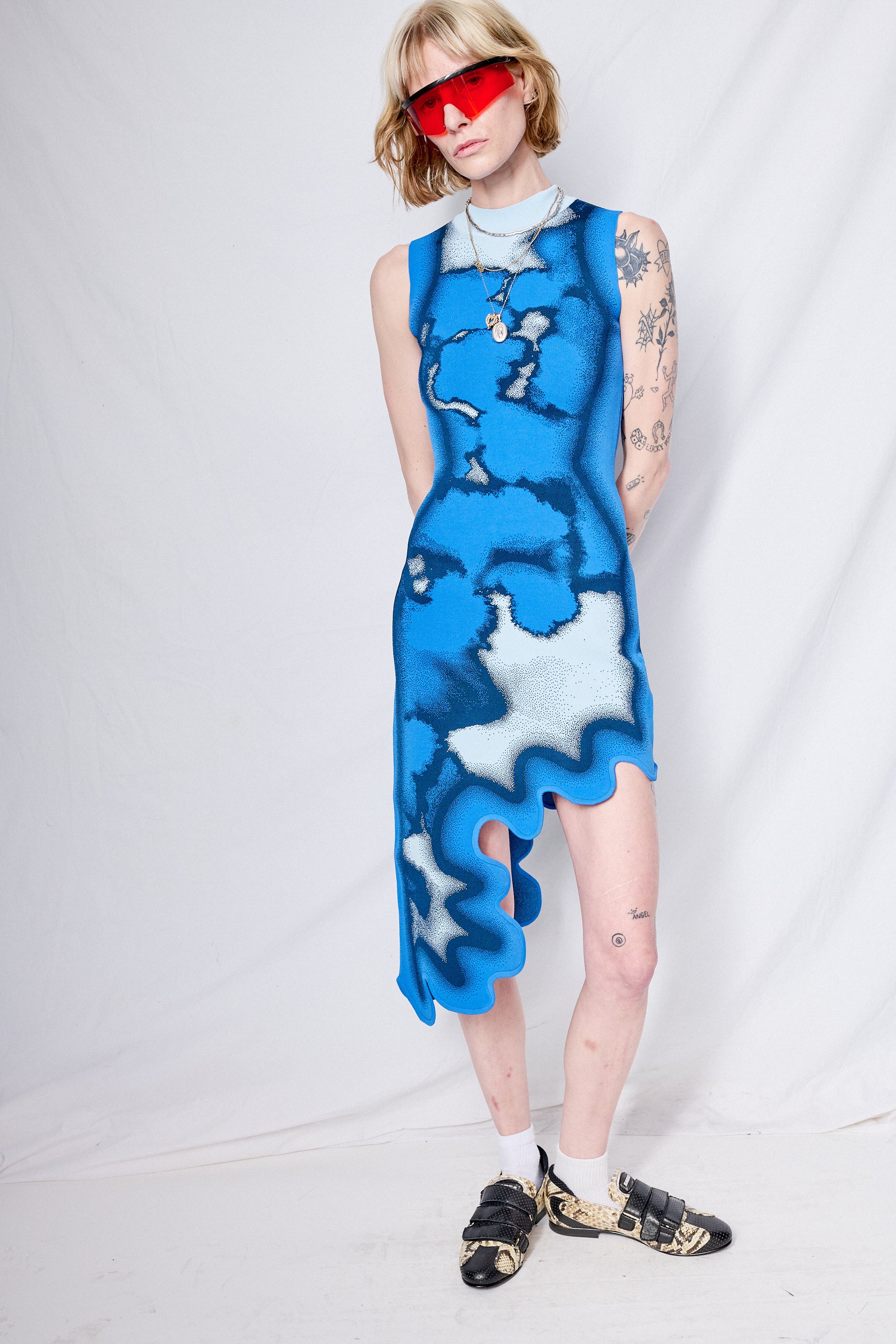 Blueberry Brooklyn Tie Dye Wavy Dress
