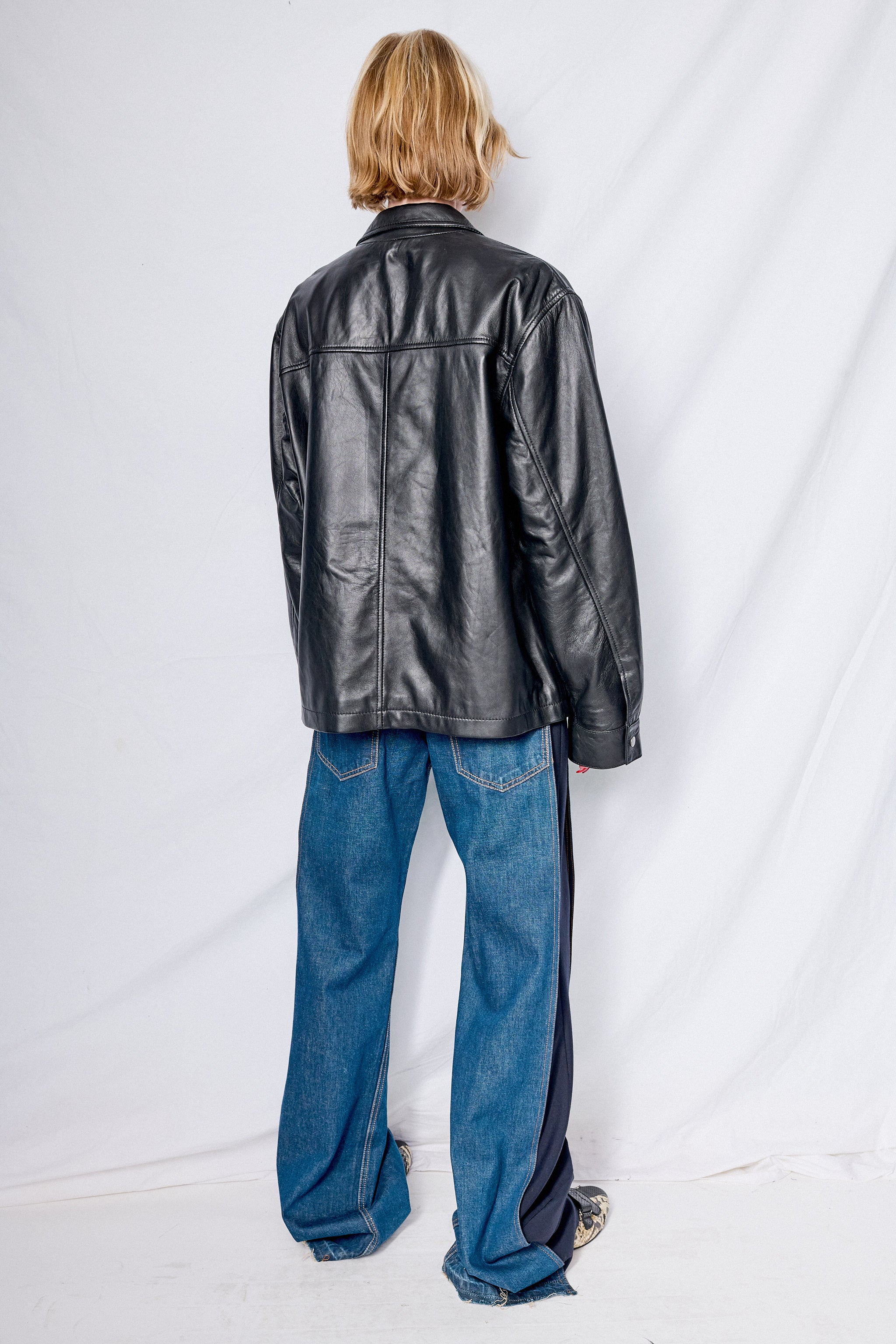 Black Leather Zip Jacket