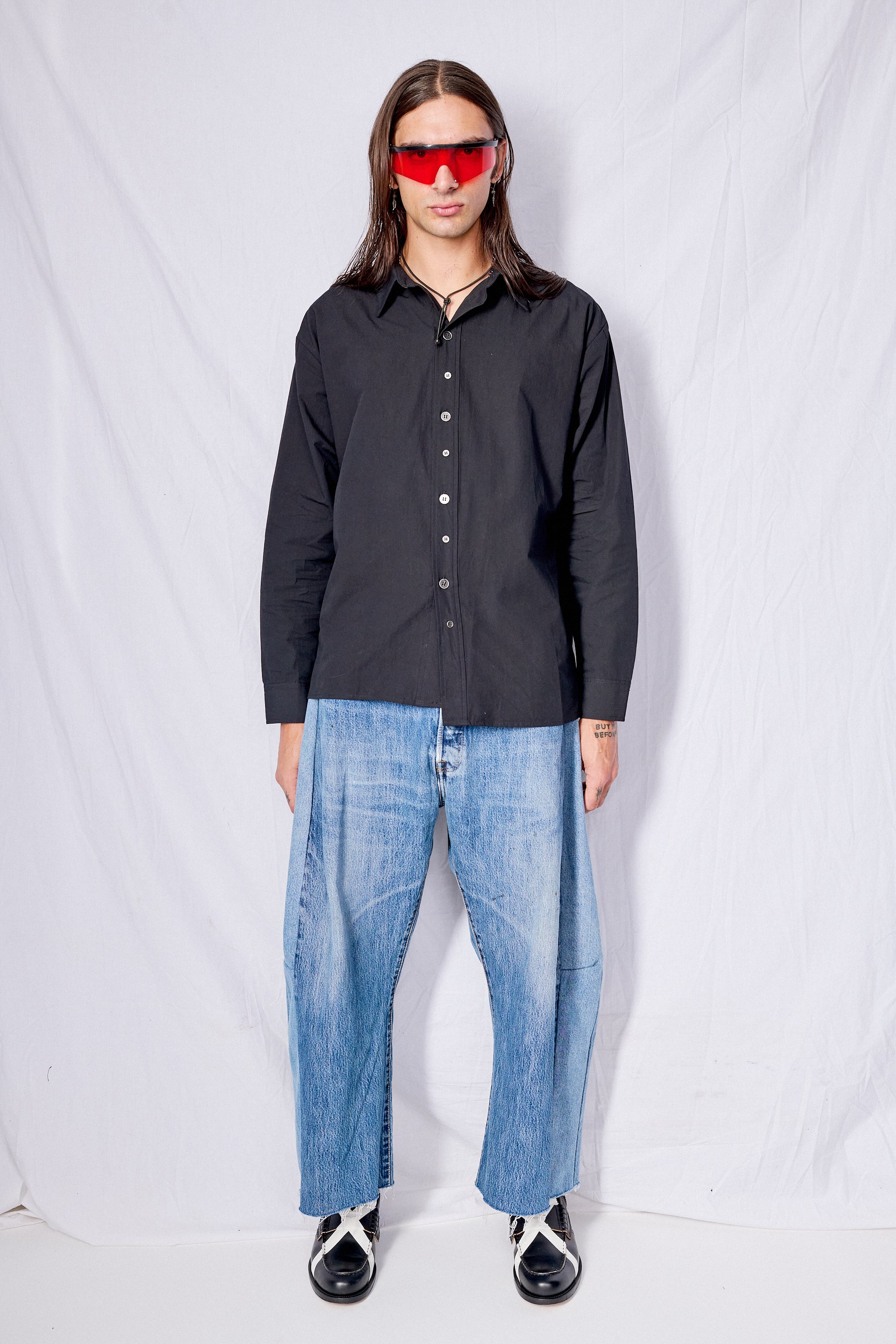 Black Asymmetric Shirt