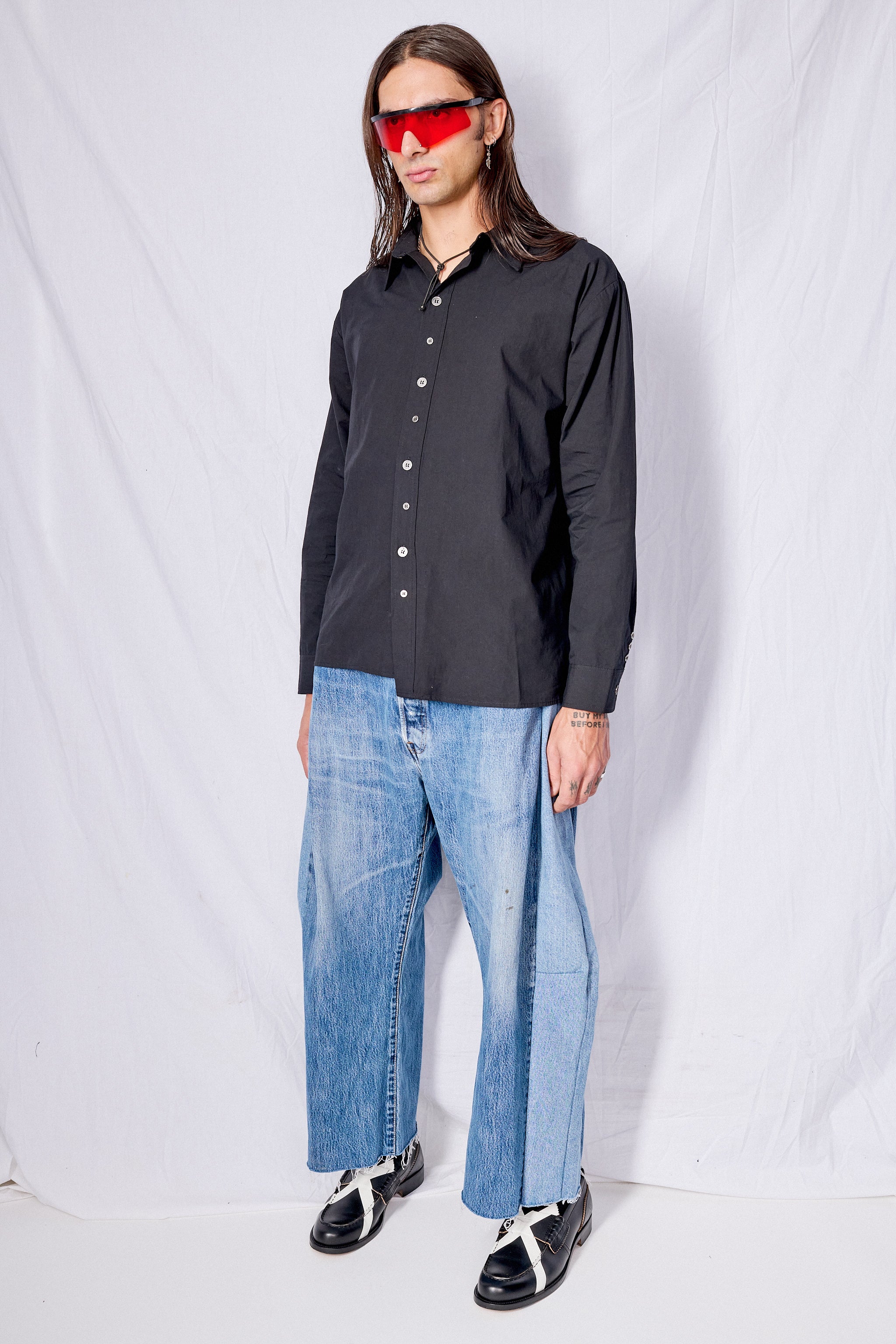 Black Asymmetric Shirt