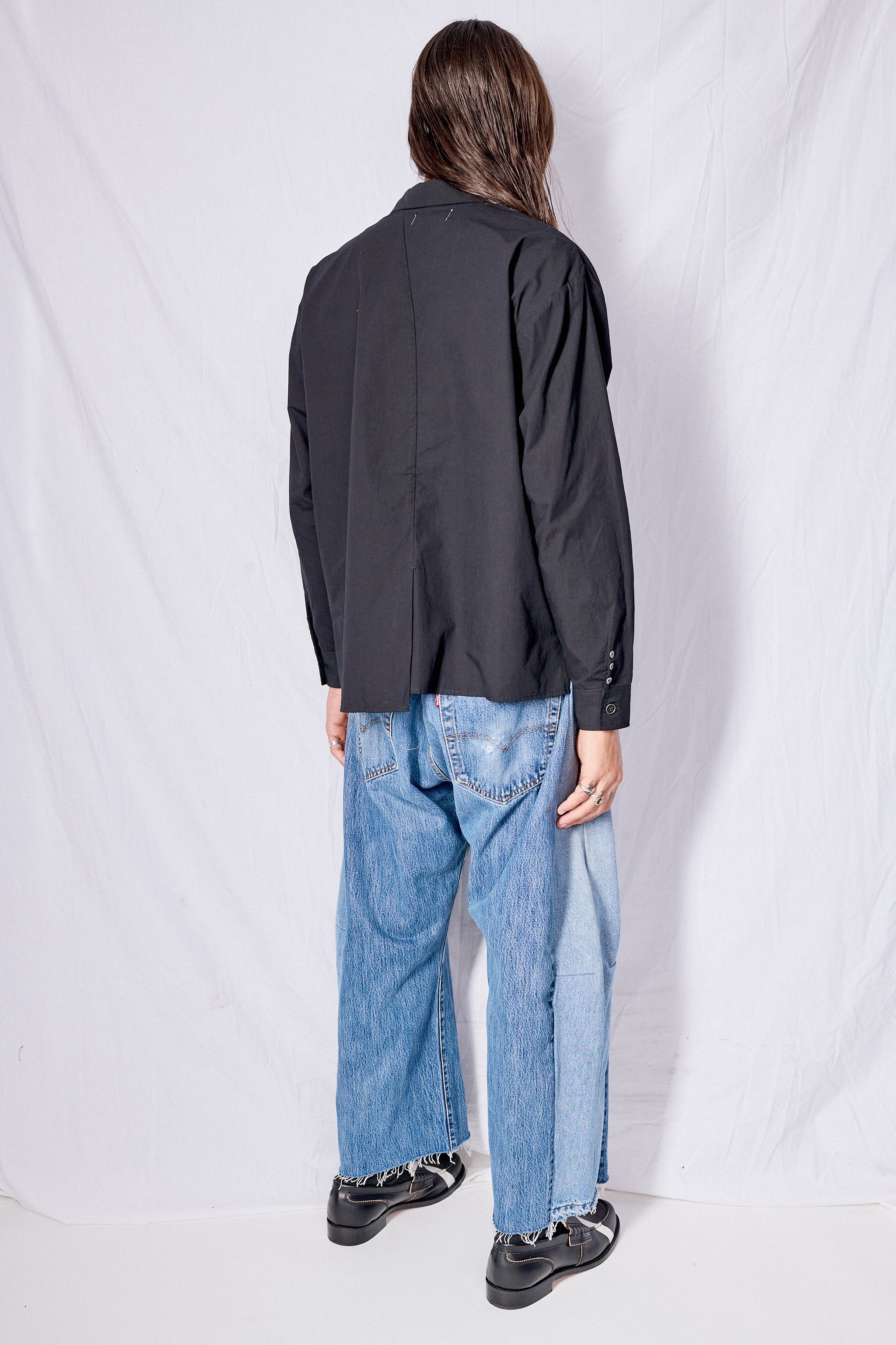 Black Asymmetric Shirt