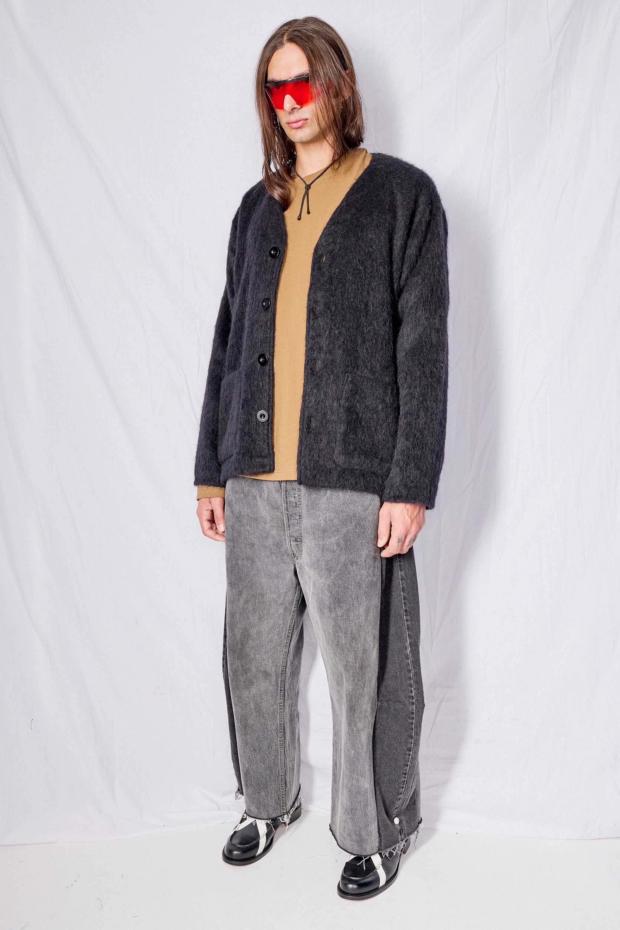 Black Mohair Cardigan