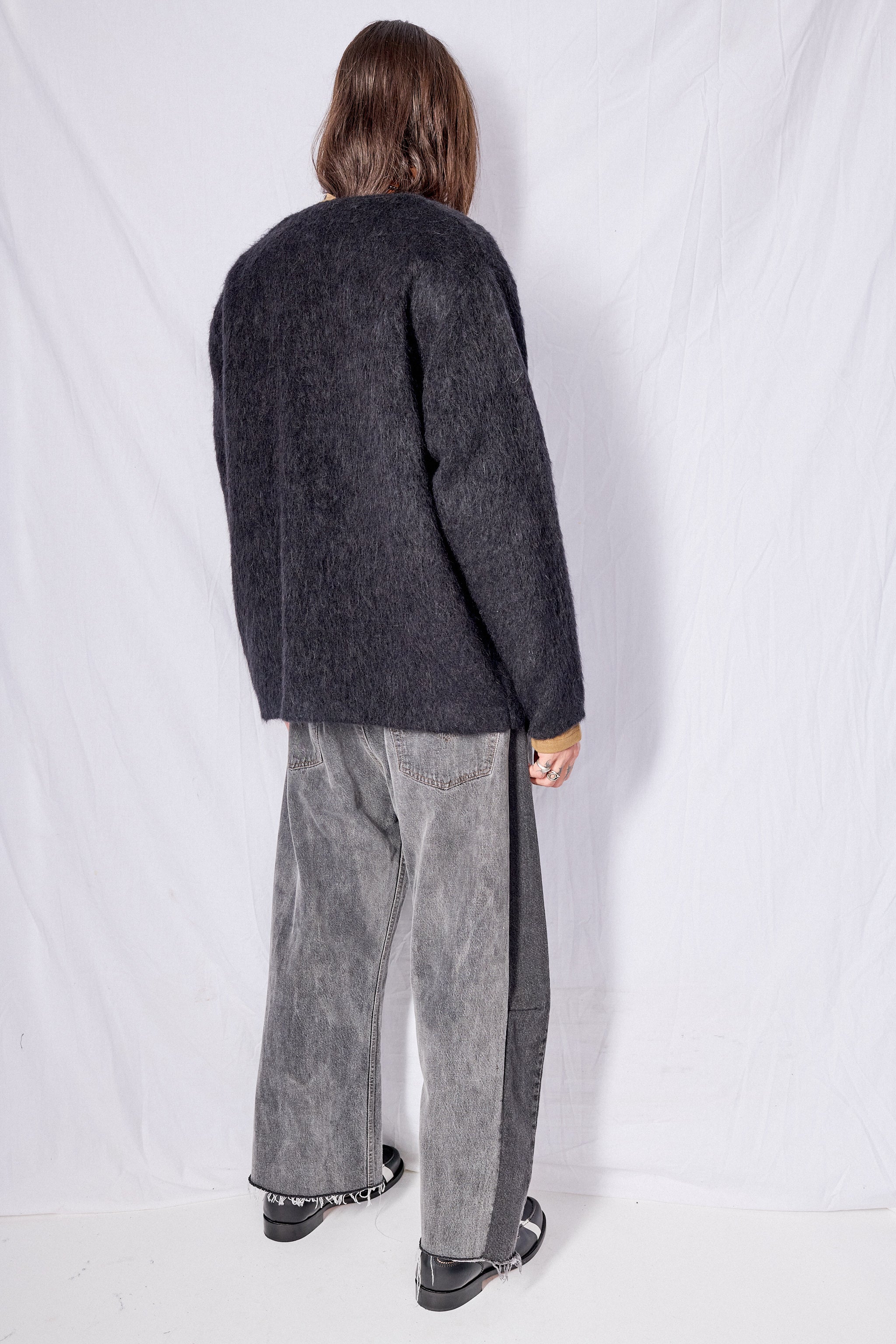 Black Mohair Cardigan