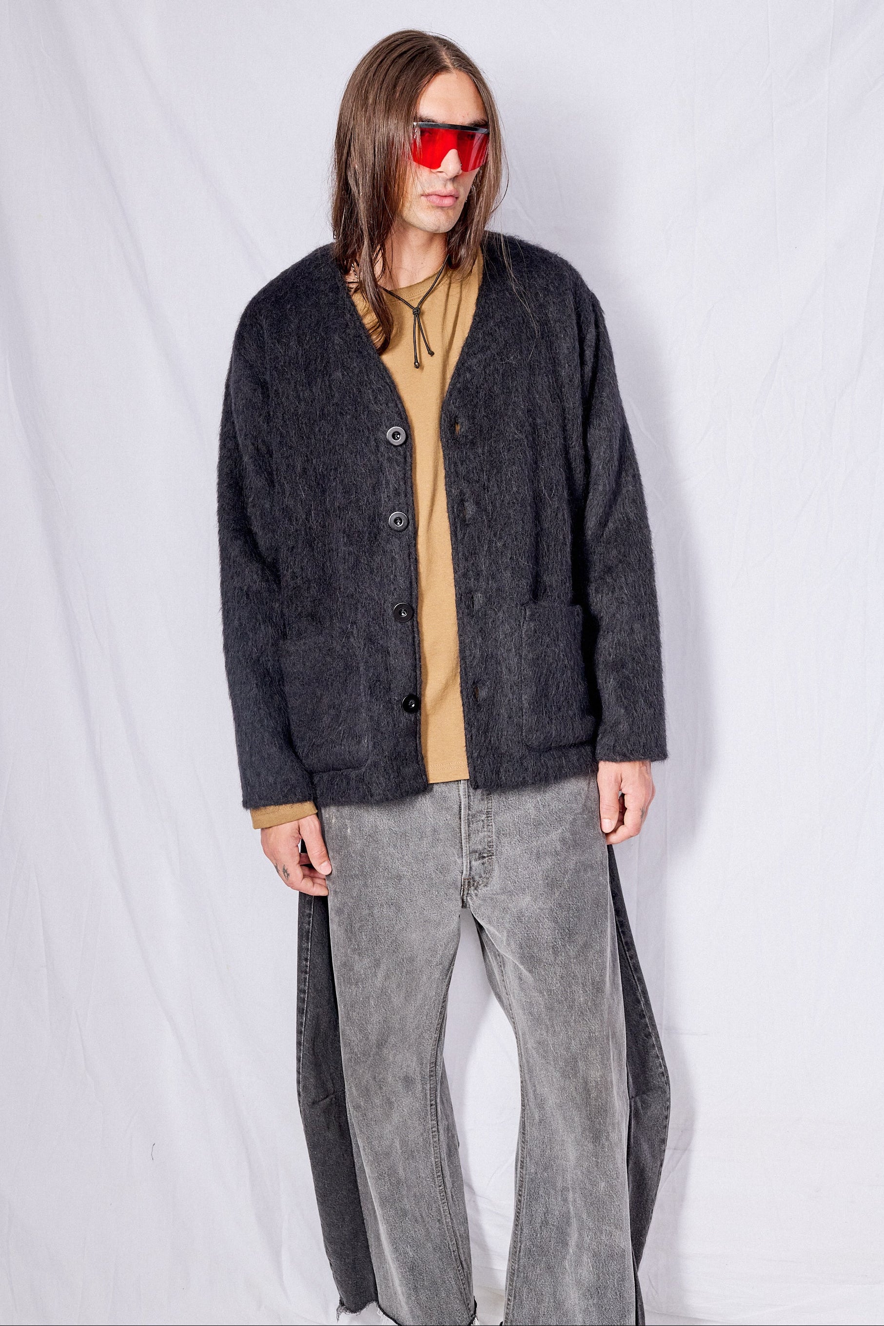 Black Mohair Cardigan