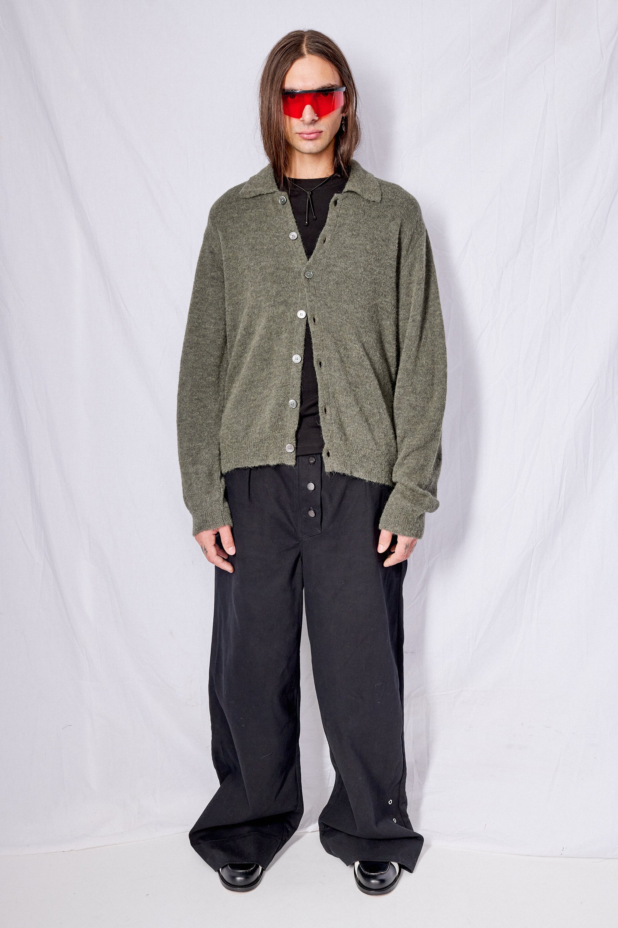 Moss Green Fuzzy Alpaca Evening Polo - Our Legacy – Assembly