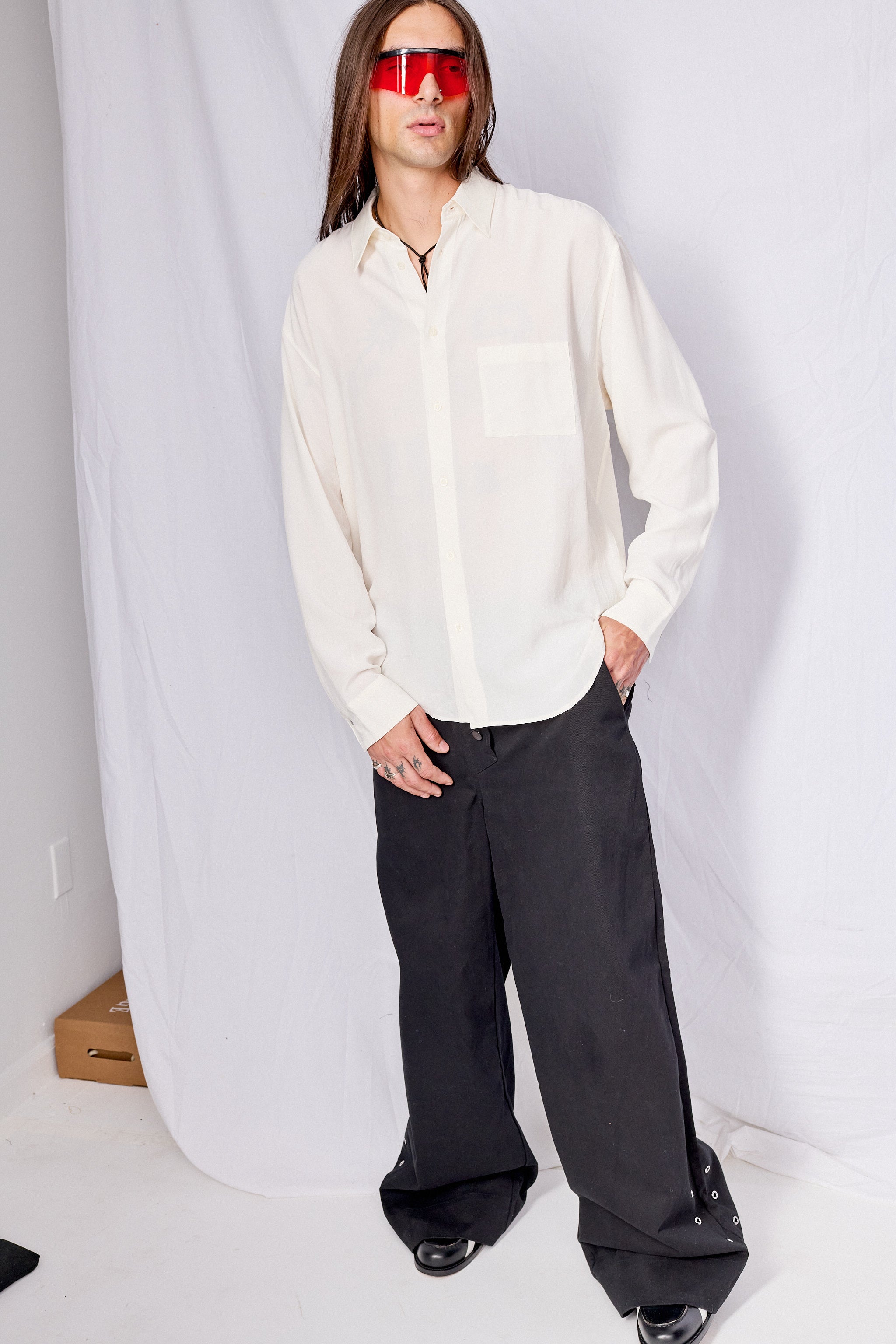 Black Wide Leg Firefighter Pant