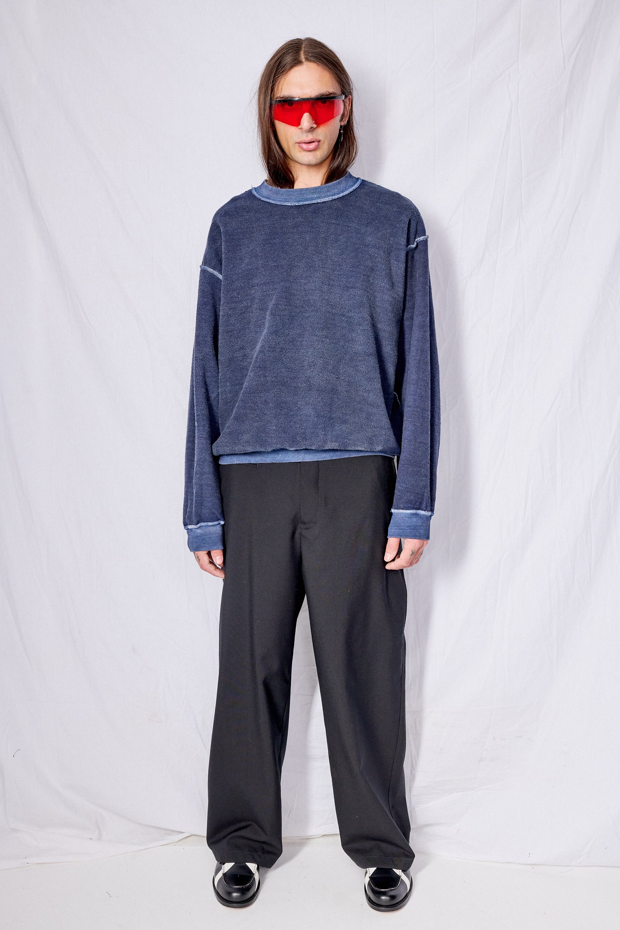 Blue Reversed Sweatshirt