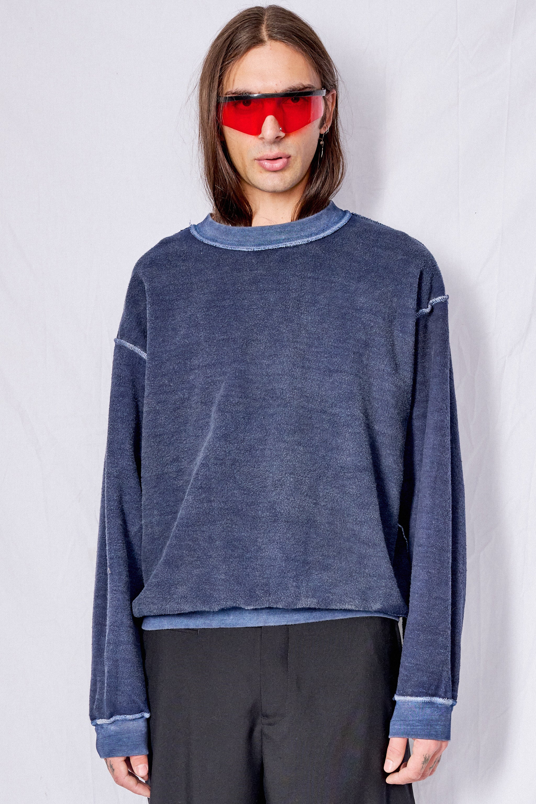 Blue Reversed Sweatshirt