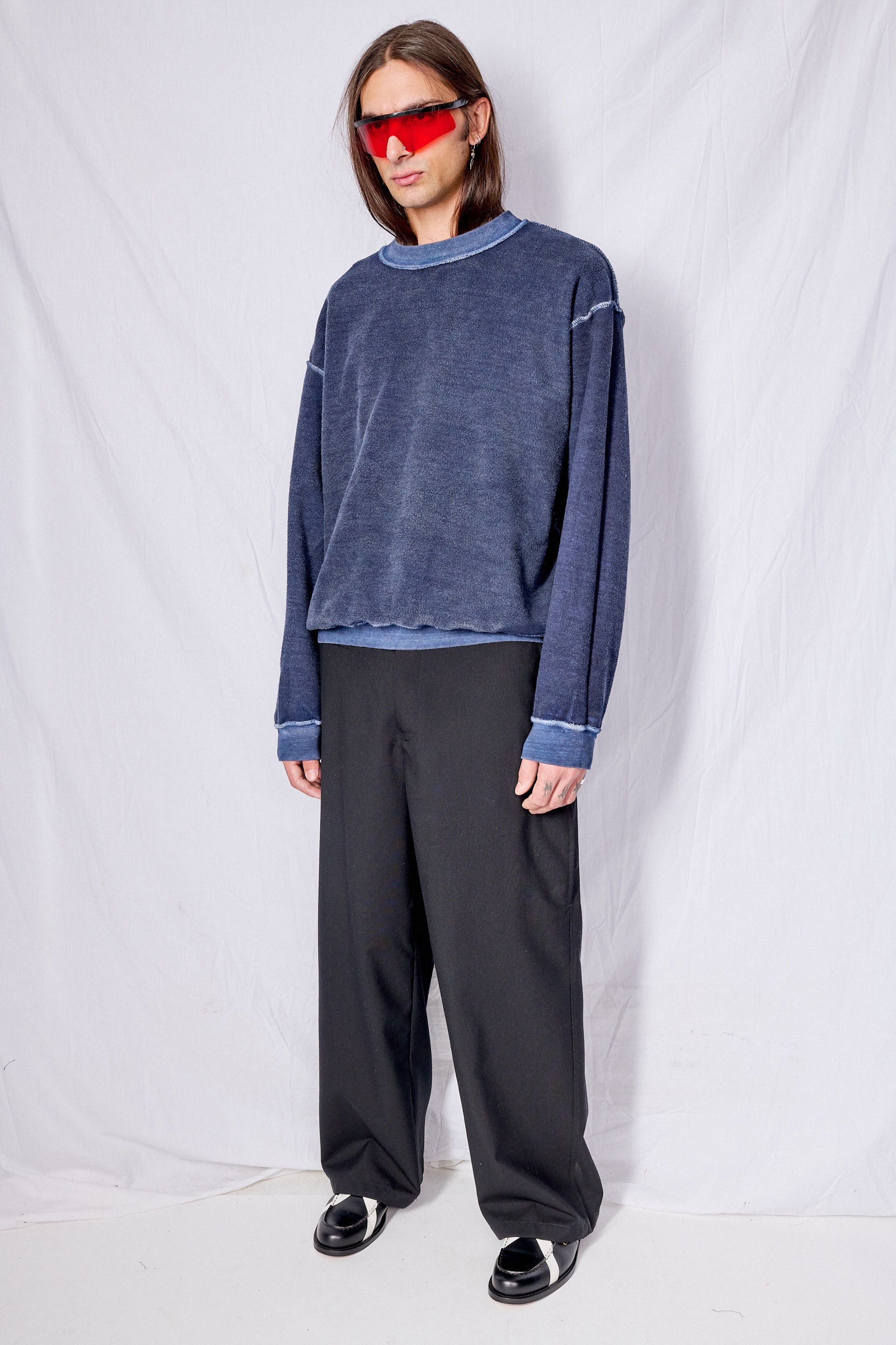 Blue Reversed Sweatshirt